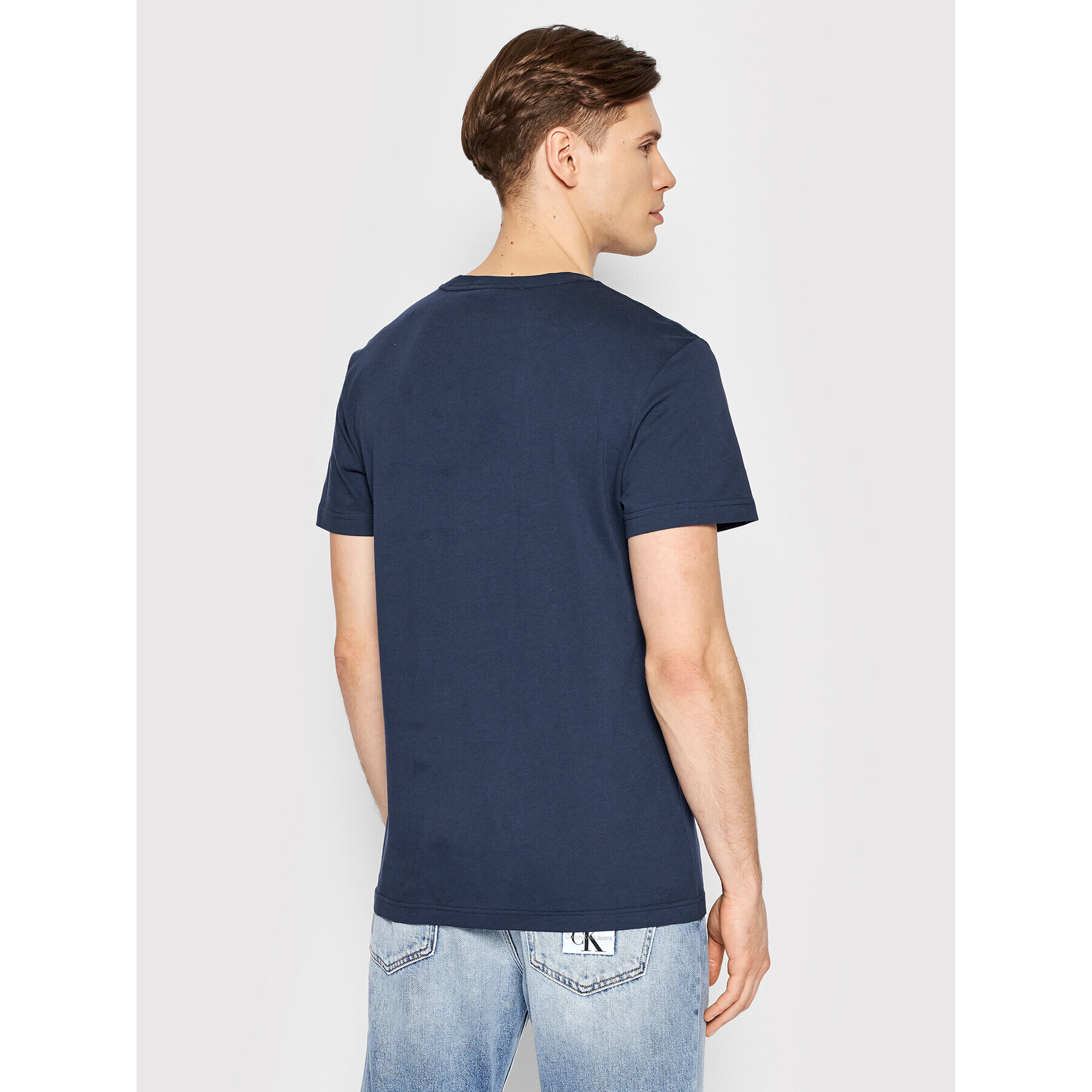 Calvin Klein Jeans Tricou J30J319876 Bleumarin Regular Fit - Pled.ro