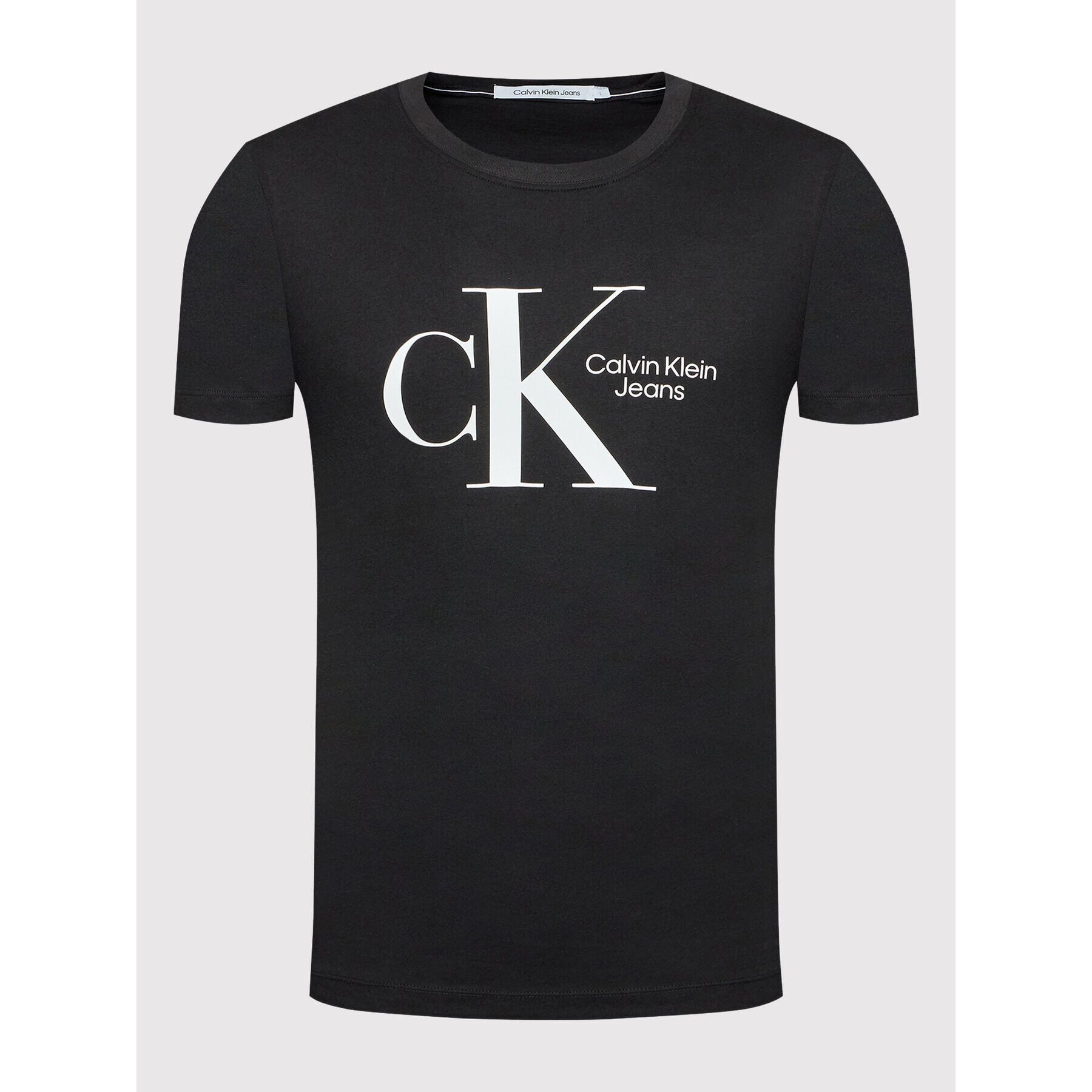 Calvin Klein Jeans Tricou J30J320189 Negru Regular Fit - Pled.ro