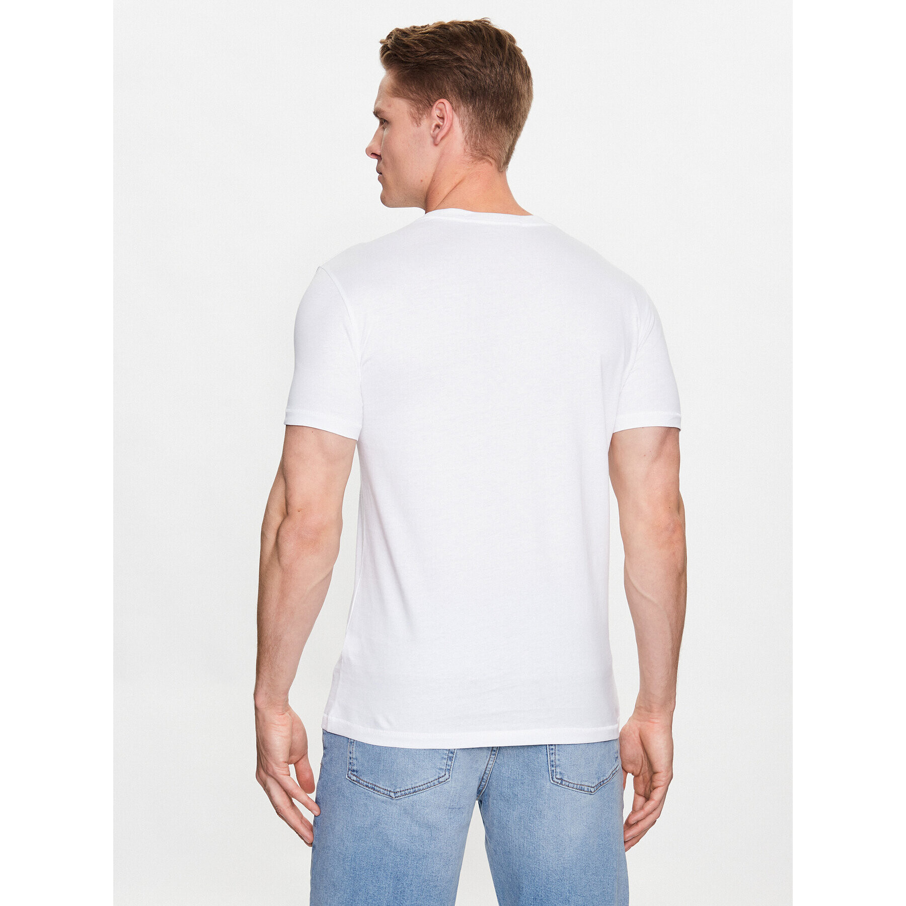 Calvin Klein Jeans Tricou J30J320806 Alb Regular Fit - Pled.ro