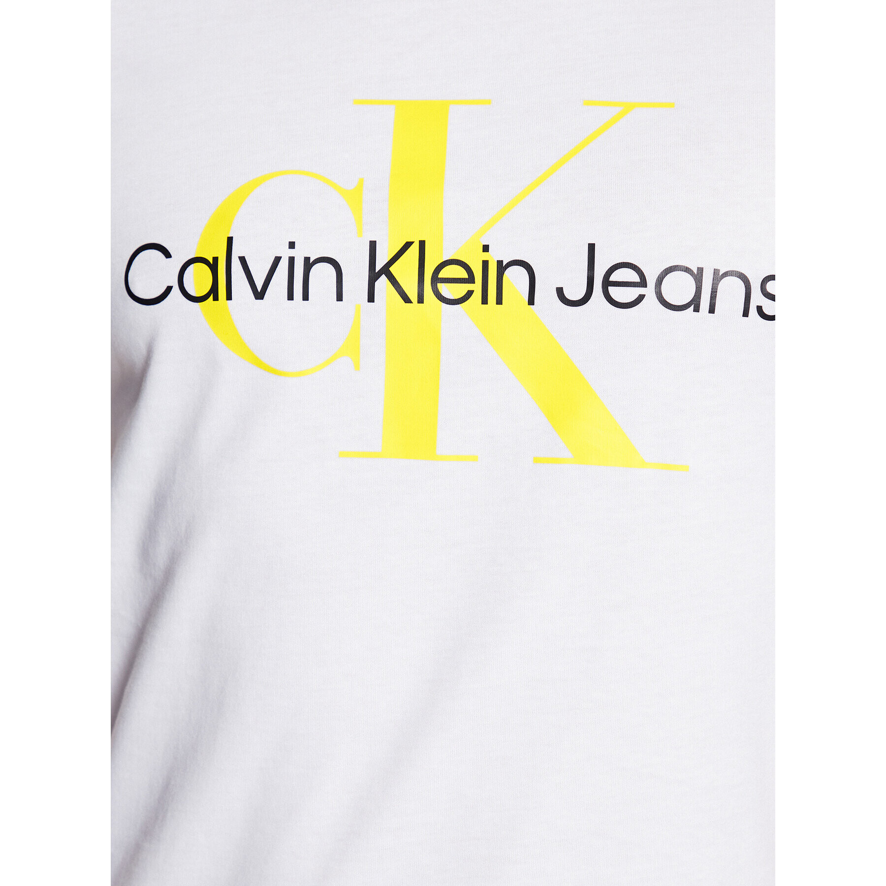 Calvin Klein Jeans Tricou J30J320806 Alb Regular Fit - Pled.ro