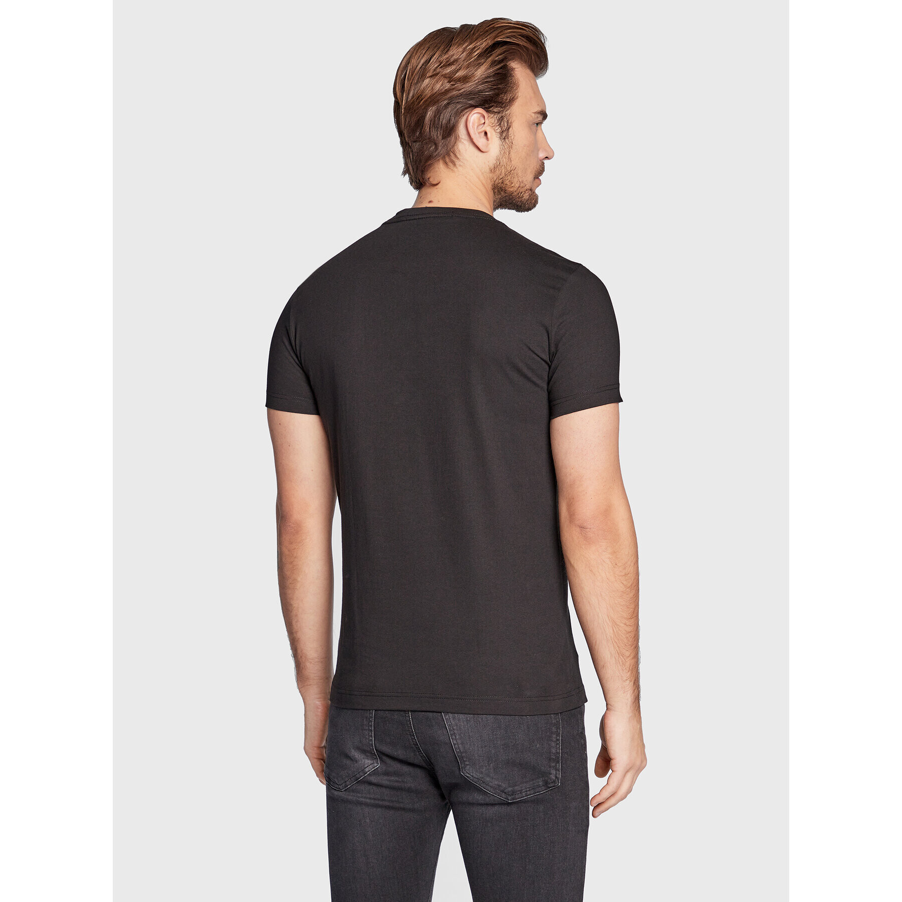 Calvin Klein Jeans Tricou J30J322510 Negru Slim Fit - Pled.ro