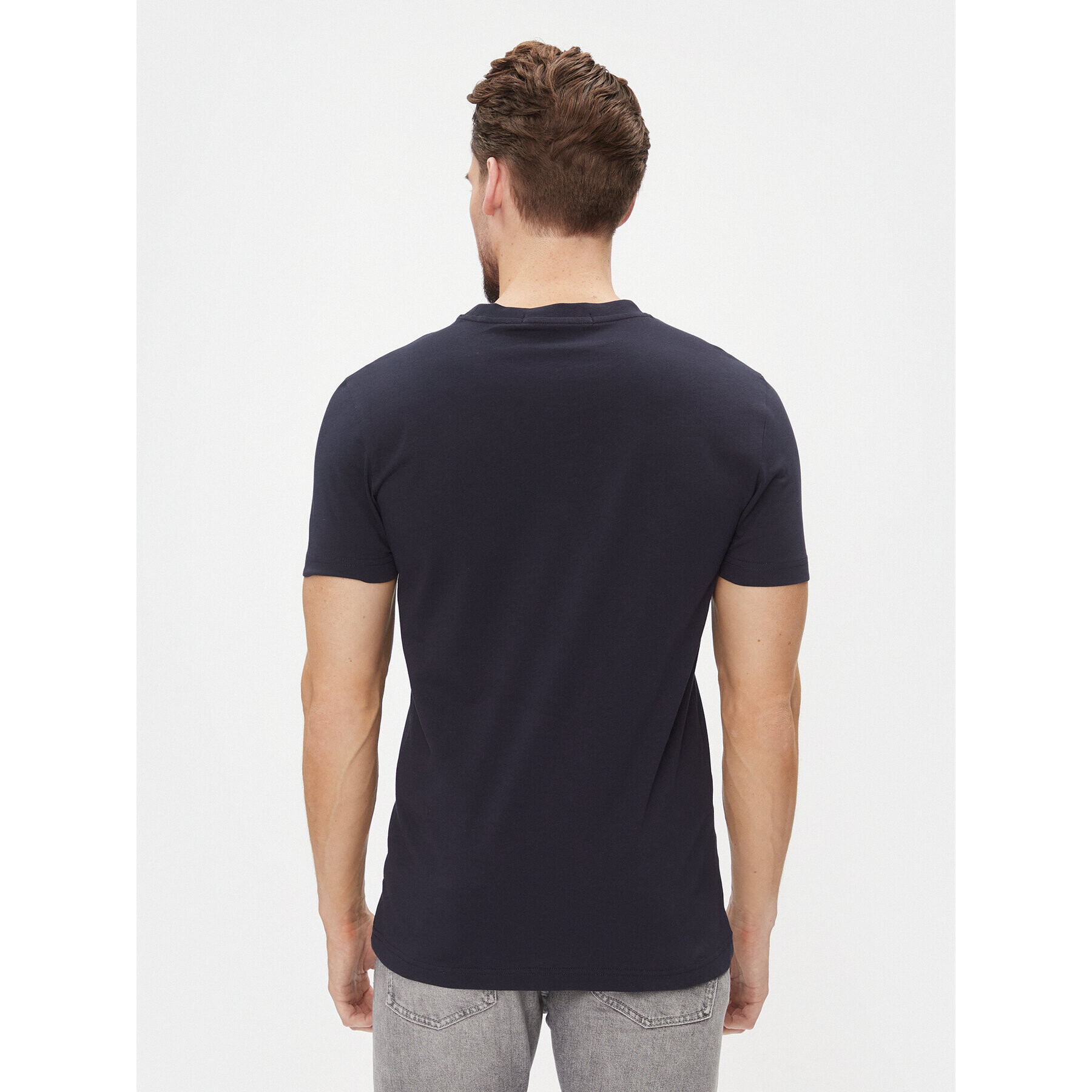 Calvin Klein Jeans Tricou J30J322552 Bleumarin Slim Fit - Pled.ro