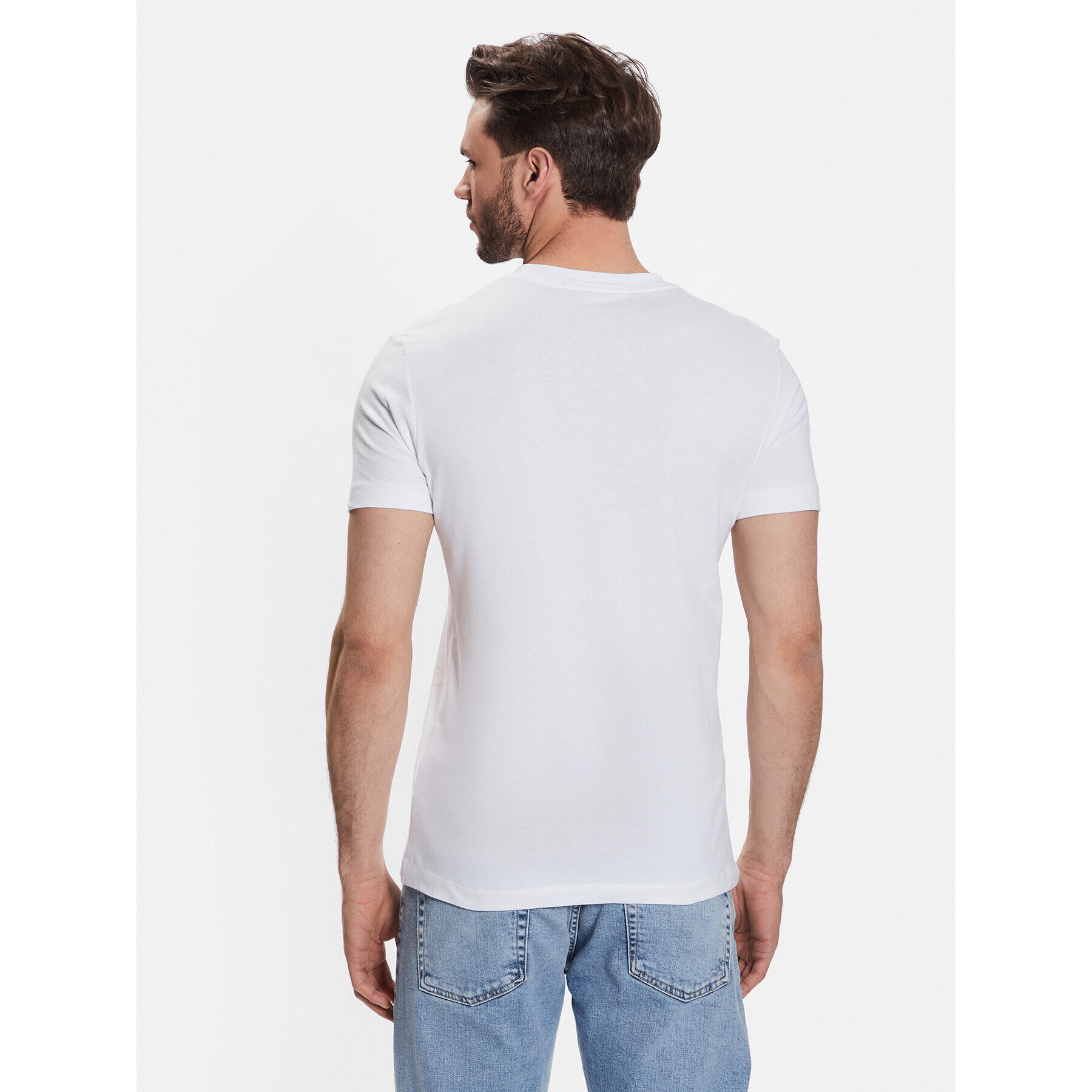 Calvin Klein Jeans Tricou J30J322872 Alb Regular Fit - Pled.ro