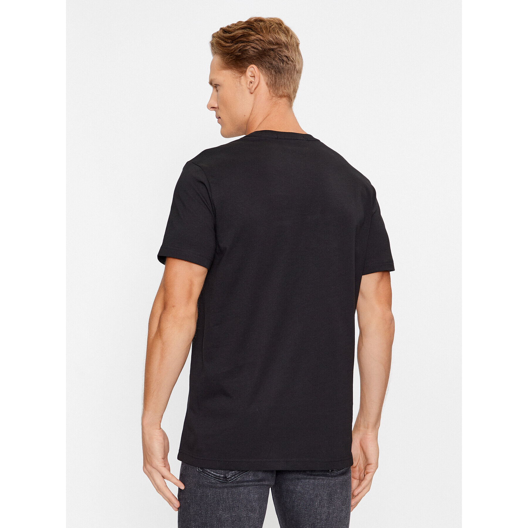 Calvin Klein Jeans Tricou J30J324019 Negru Regular Fit - Pled.ro