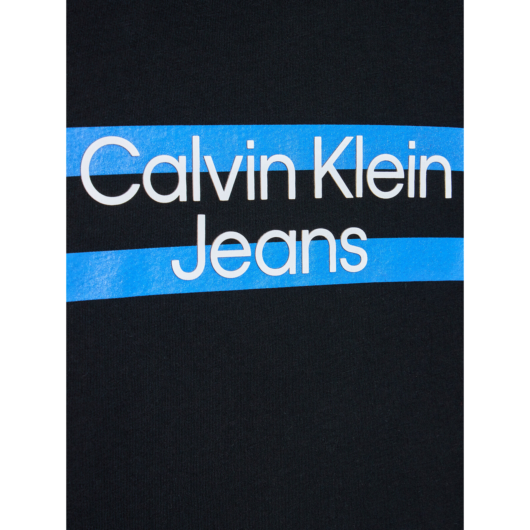 Calvin Klein Jeans Tricou Maxi Block Logo IB0IB01647 Negru Regular Fit - Pled.ro