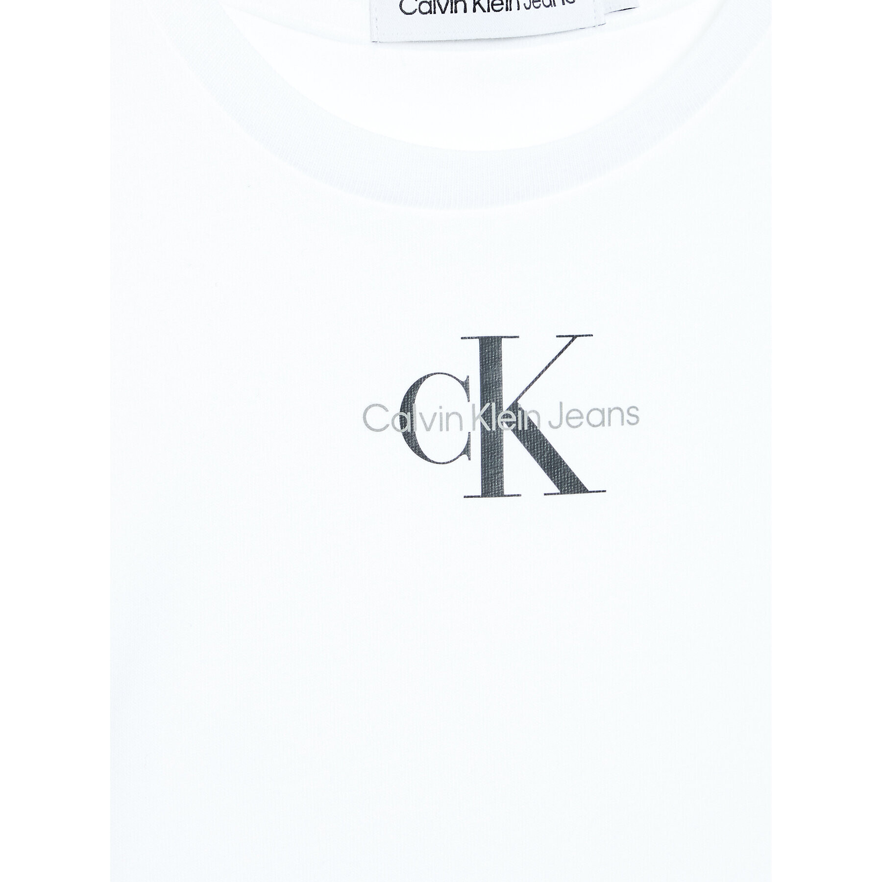 Calvin Klein Jeans Tricou Micro Monogram IG0IG01470 Alb Regular Fit - Pled.ro