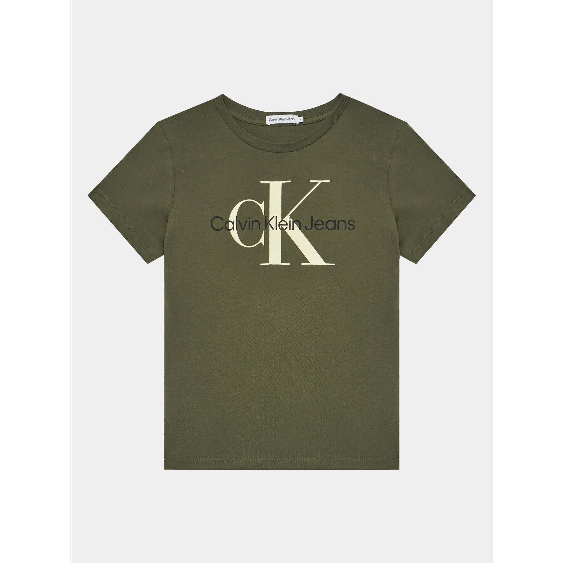 Calvin Klein Jeans Tricou Monogram IU0IU00460 Verde Regular Fit - Pled.ro