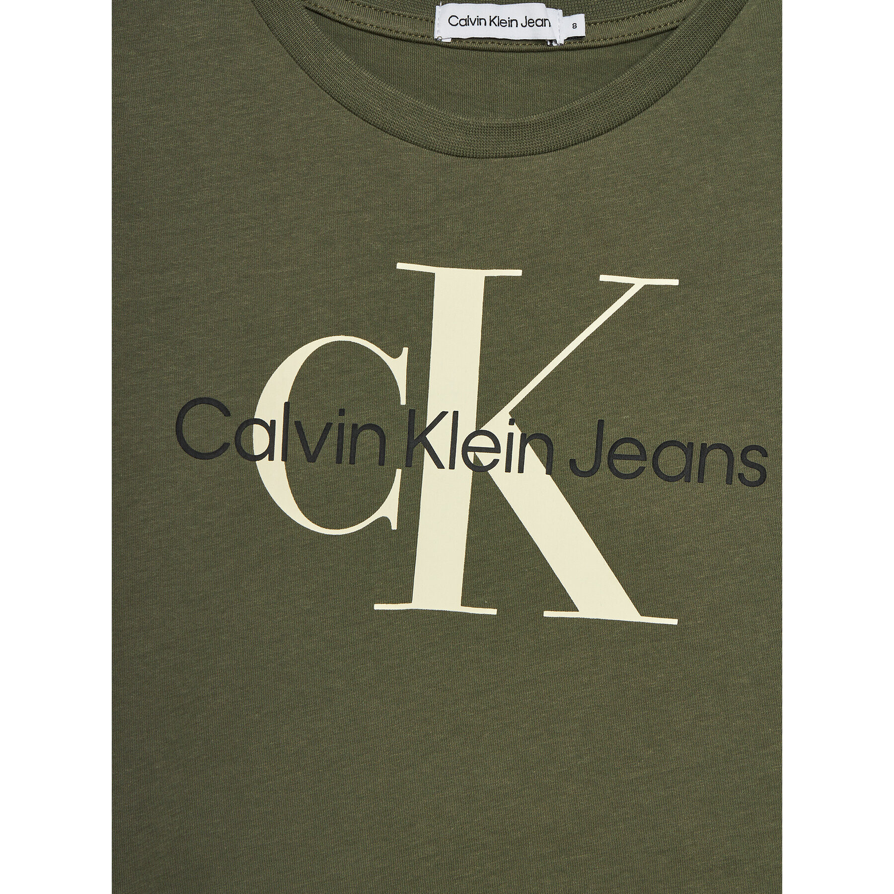 Calvin Klein Jeans Tricou Monogram IU0IU00460 Verde Regular Fit - Pled.ro