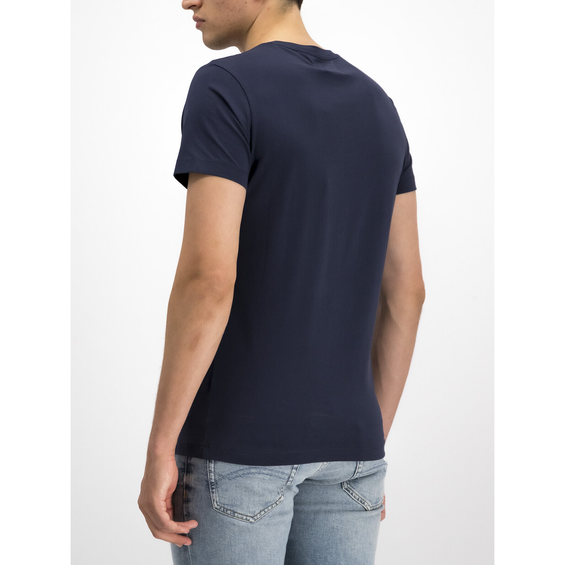 Calvin Klein Jeans Tricou Monogram J30J313564 Bleumarin Slim Fit - Pled.ro