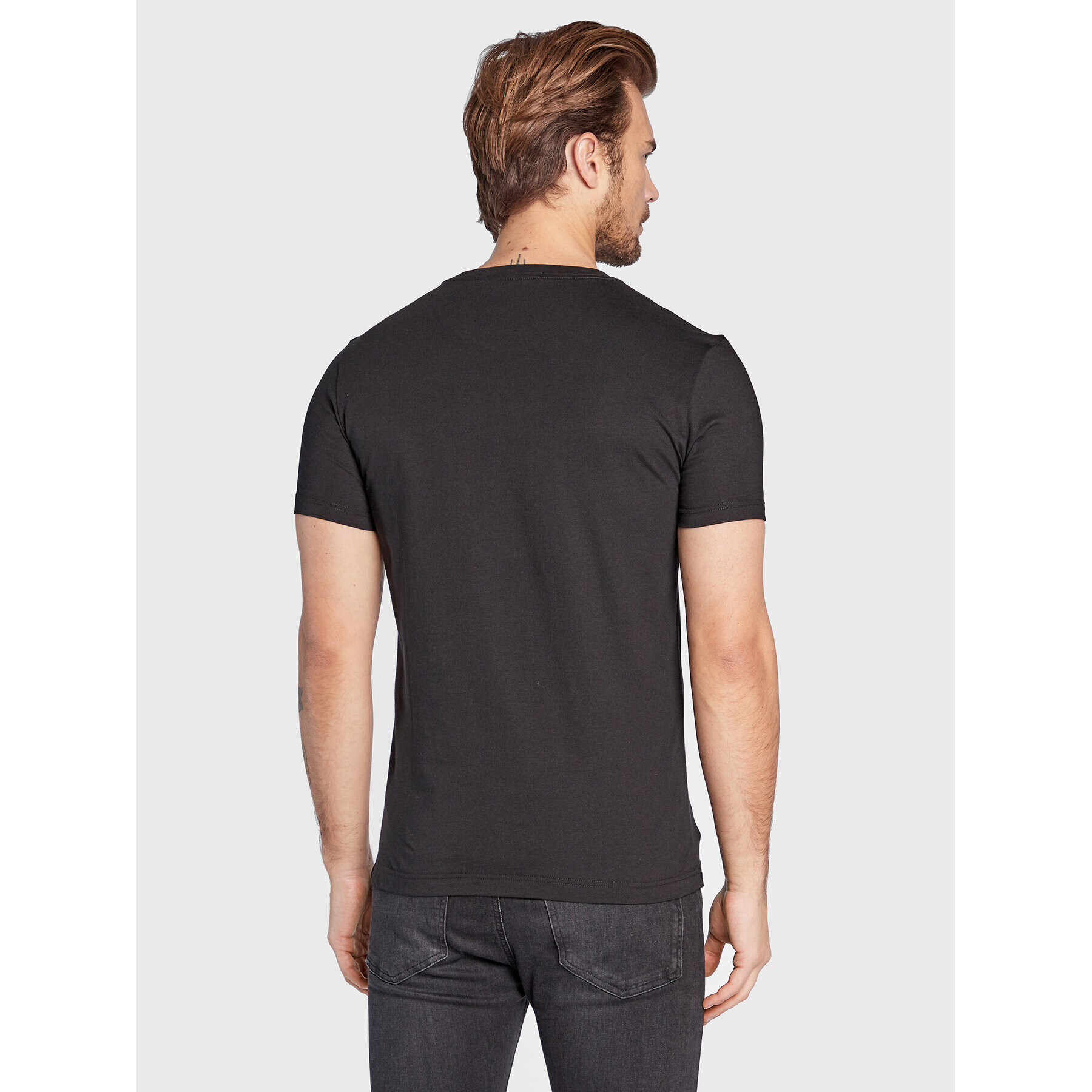 Calvin Klein Jeans Tricou Monogram J30J322466 Negru Regular Fit - Pled.ro