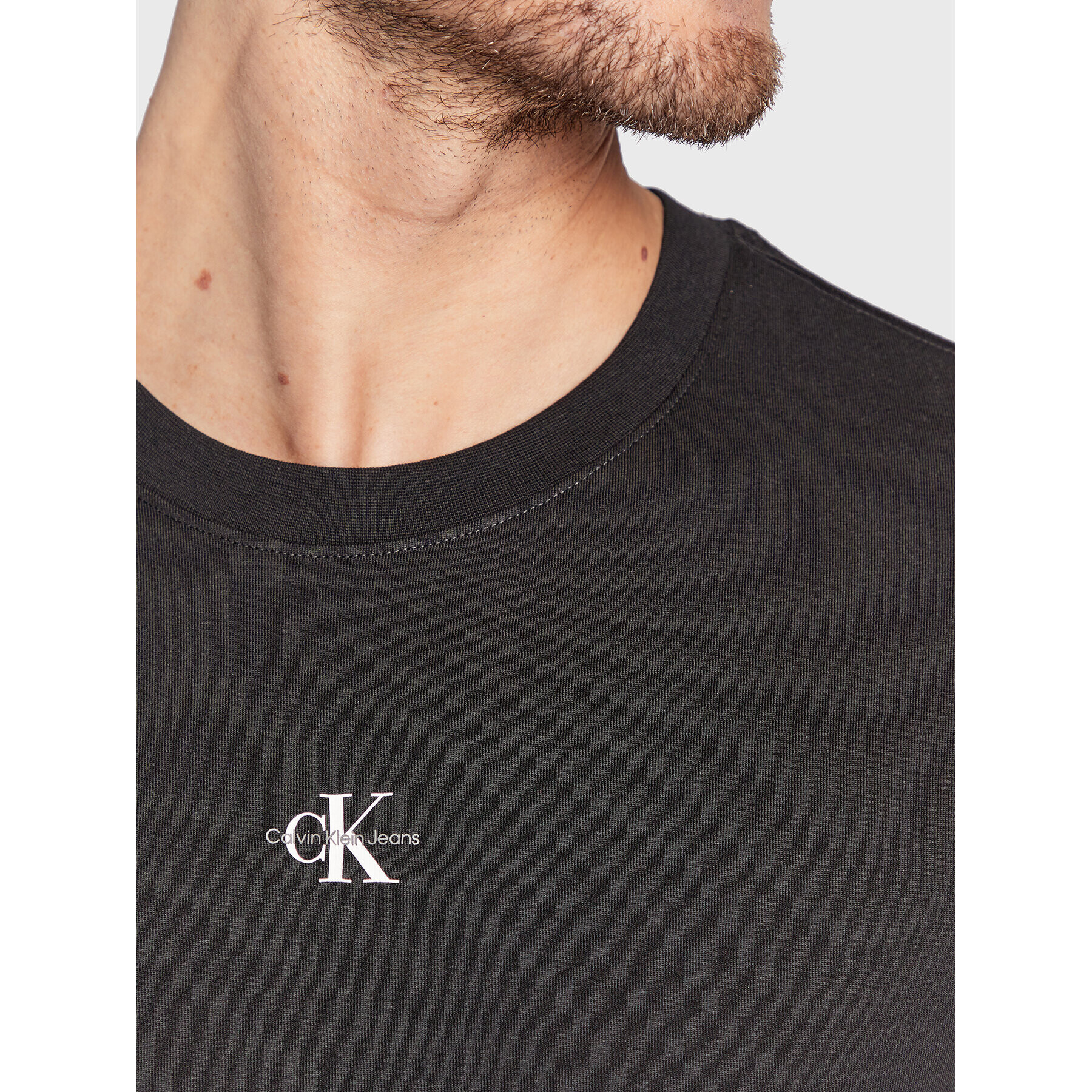 Calvin Klein Jeans Tricou Monogram J30J322466 Negru Regular Fit - Pled.ro