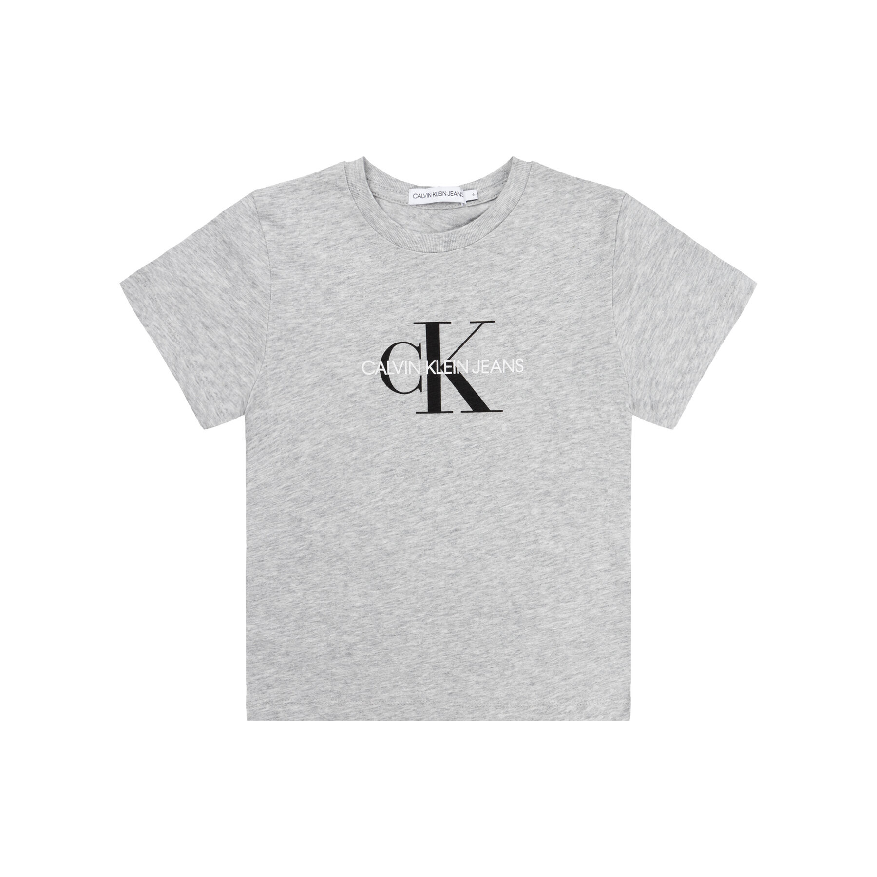 Calvin Klein Jeans Tricou Monogram Logo IU0IU00068 Gri Regular Fit - Pled.ro