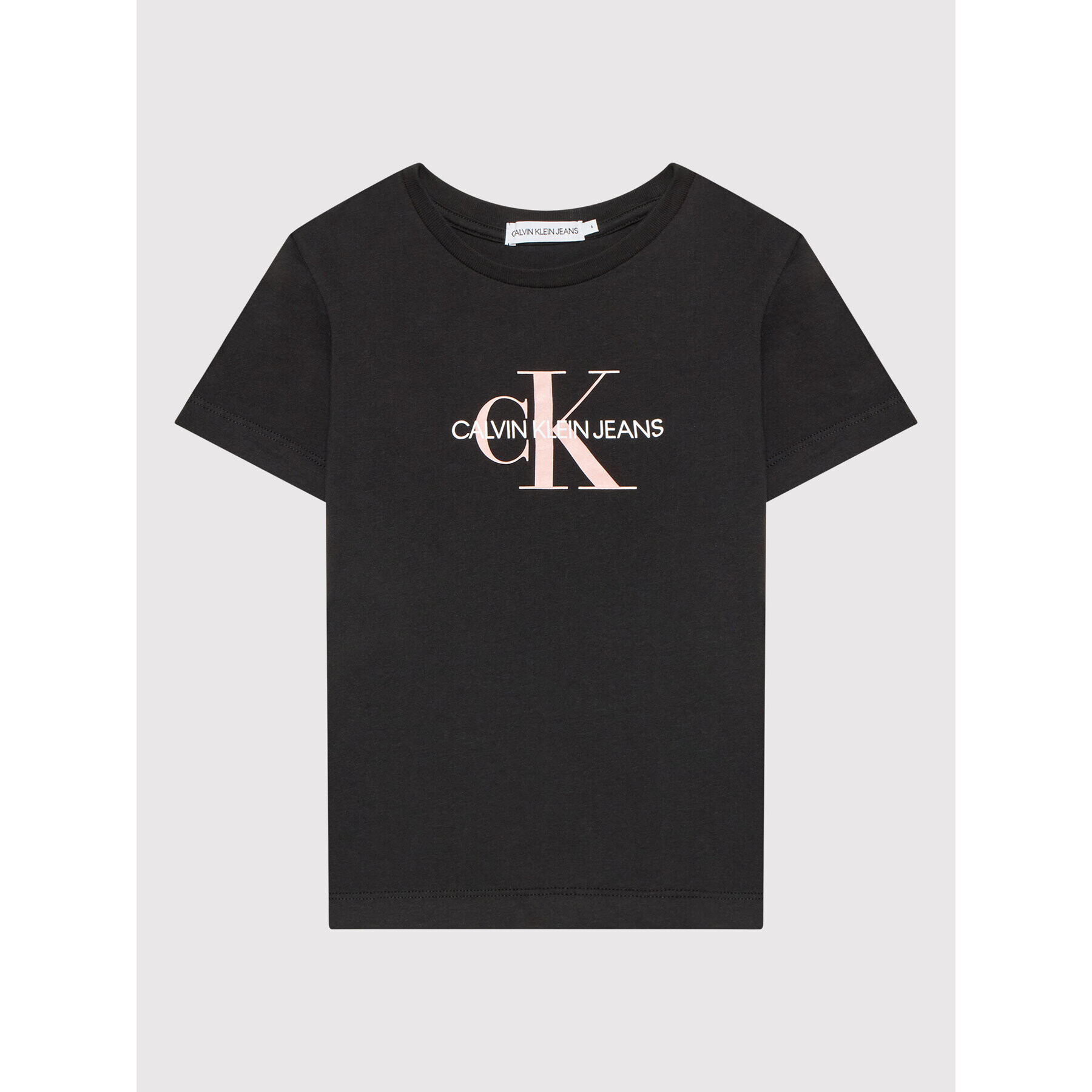 Calvin Klein Jeans Tricou Monogram Logo IU0IU00068 Negru Regular Fit - Pled.ro