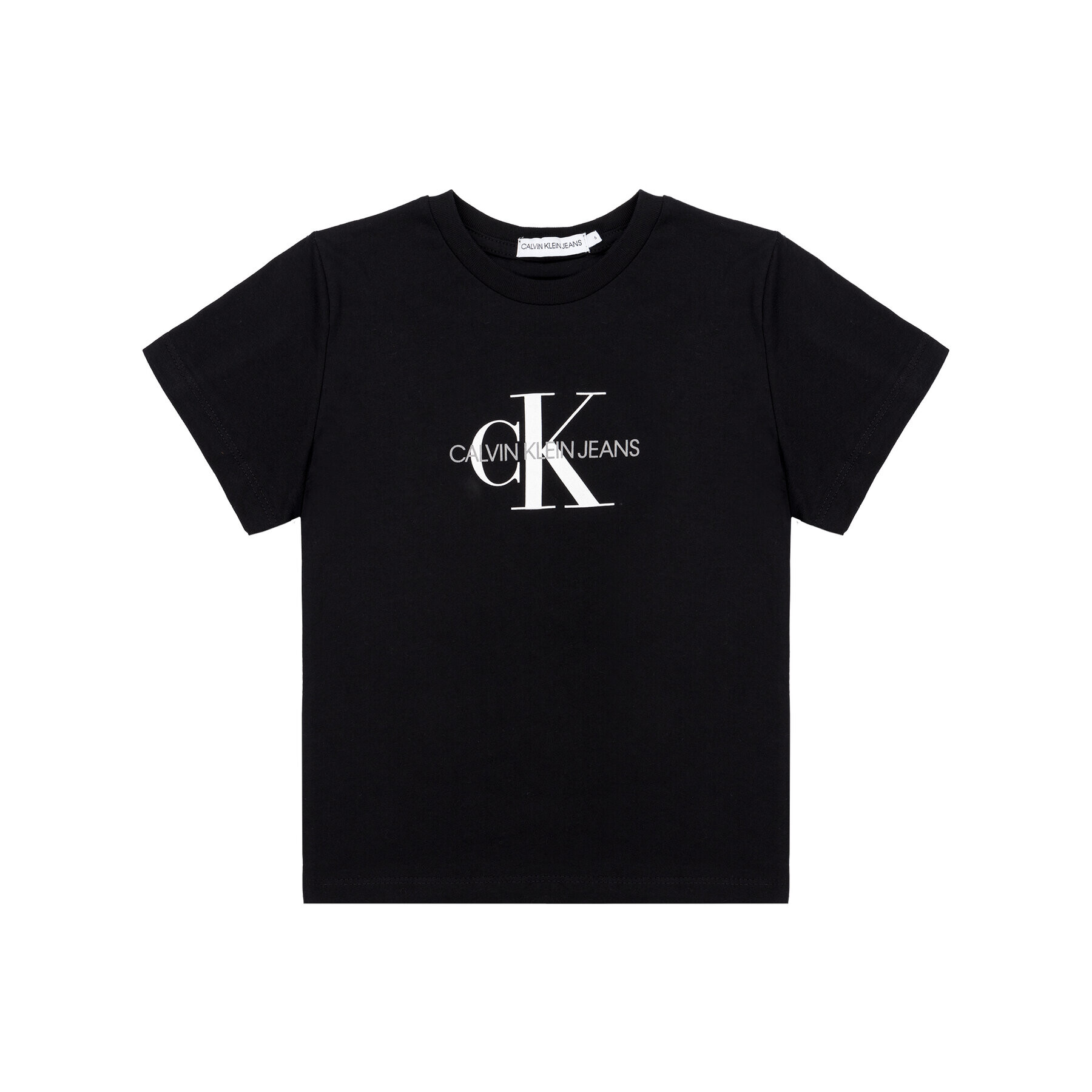 Calvin Klein Jeans Tricou Monogram Logo IU0IU00068 Negru Regular Fit - Pled.ro