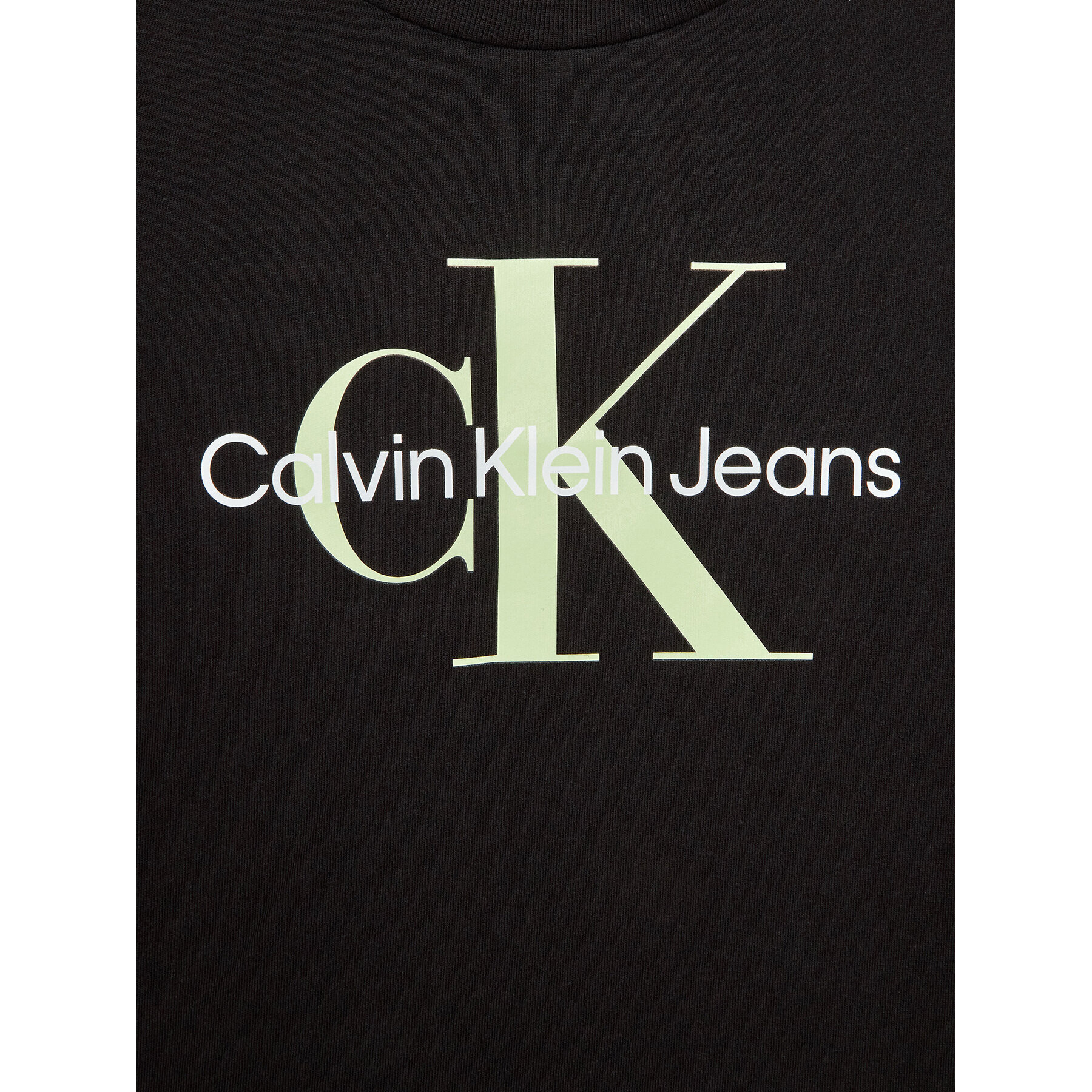 Calvin Klein Jeans Tricou Monogram Logo IU0IU00267 Negru Regular Fit - Pled.ro