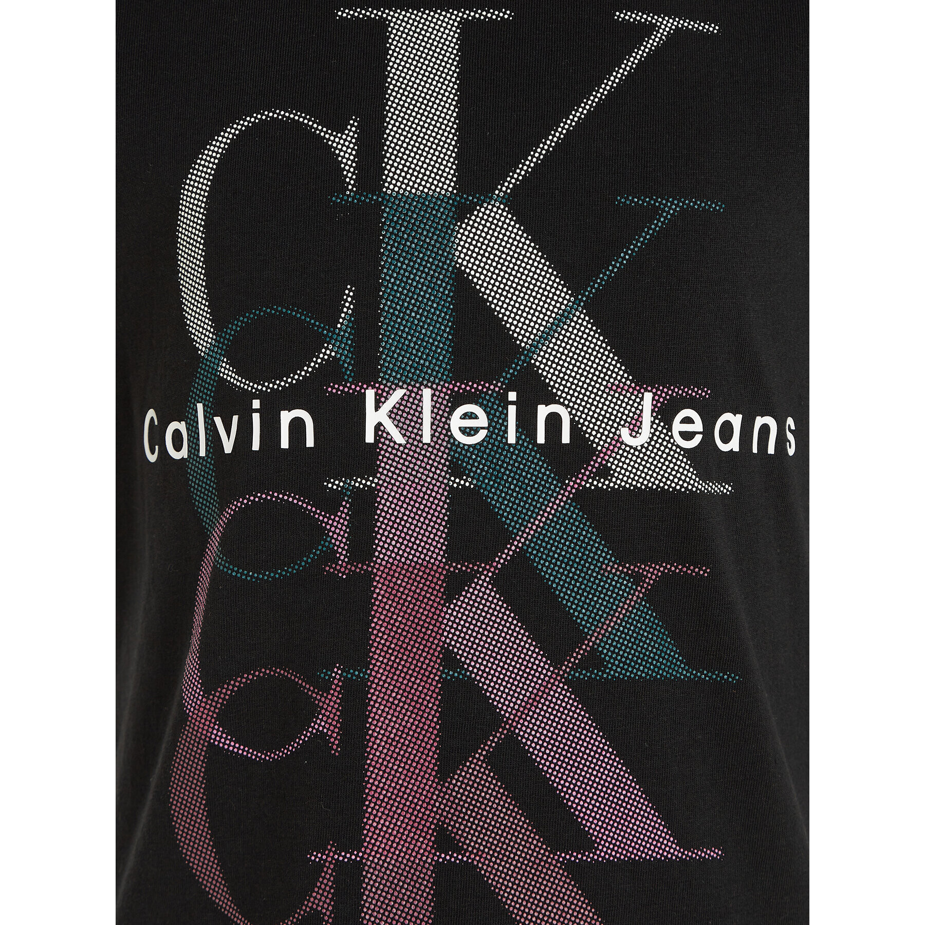 Calvin Klein Jeans Tricou Monogram Repeat IG0IG02263 Negru Slim Fit - Pled.ro