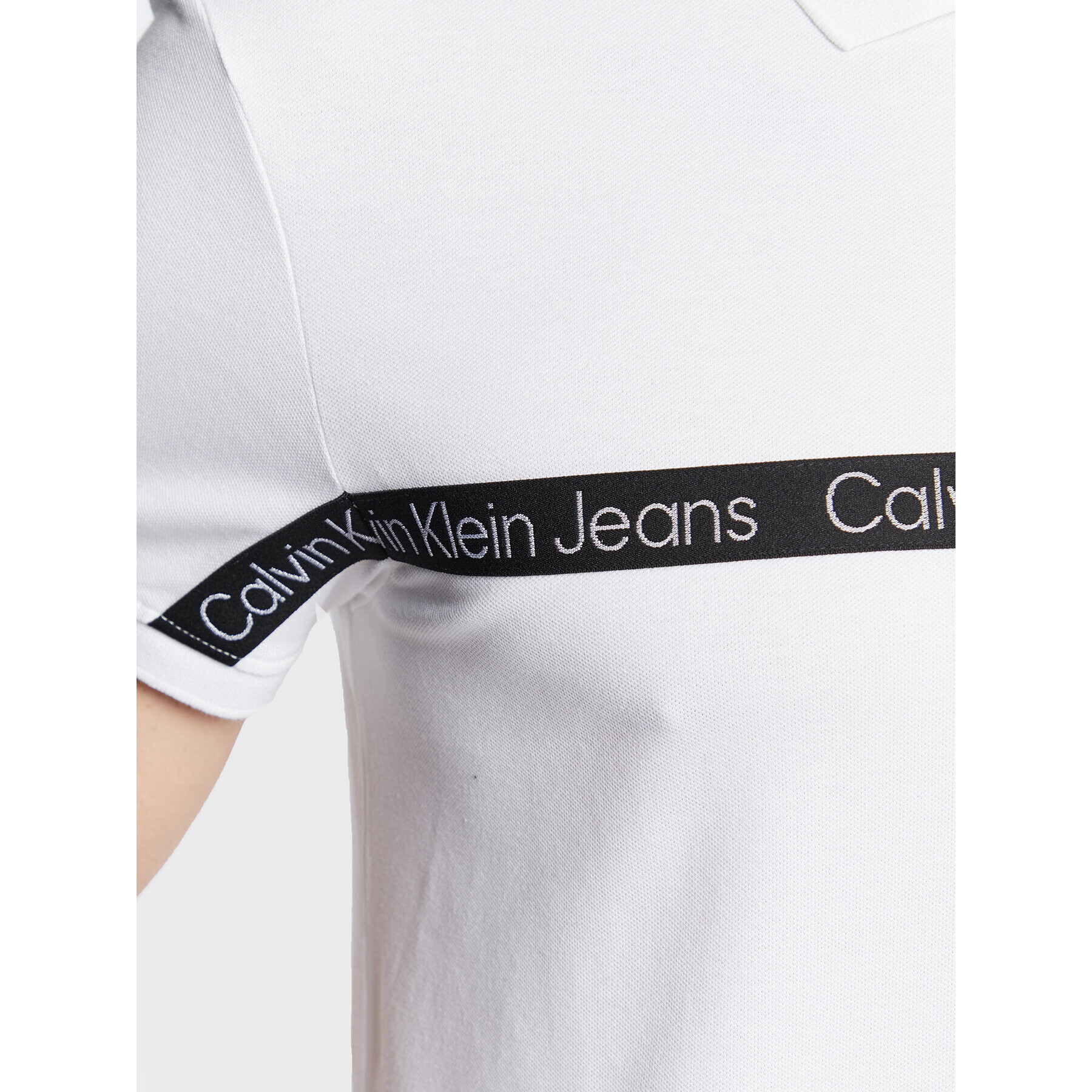 Calvin Klein Jeans Tricou polo J30J322856 Alb Regular Fit - Pled.ro