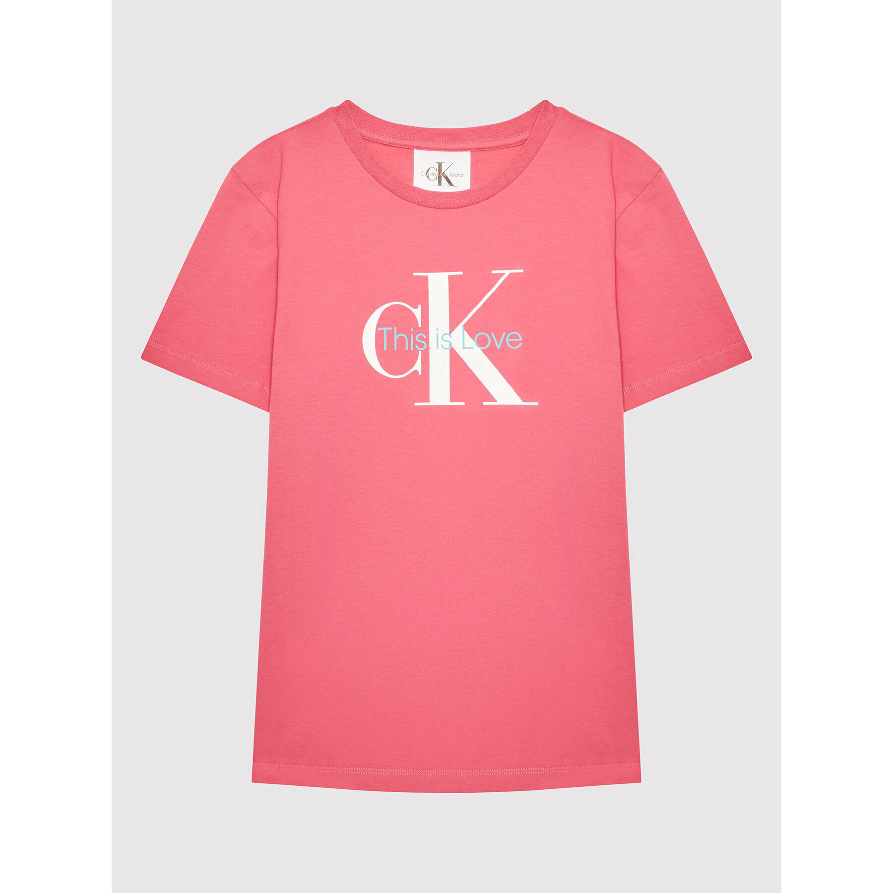 Calvin Klein Jeans Tricou Pride Monogram Logo IU0IU00339 Roz Regular Fit - Pled.ro