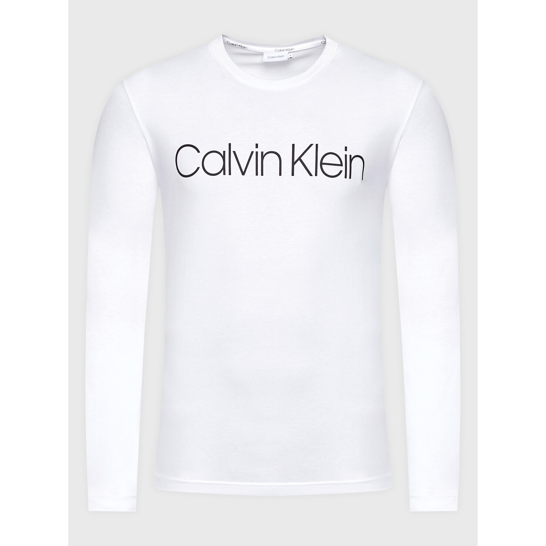 Calvin Klein Longsleeve K10K104690 Alb Regular Fit - Pled.ro