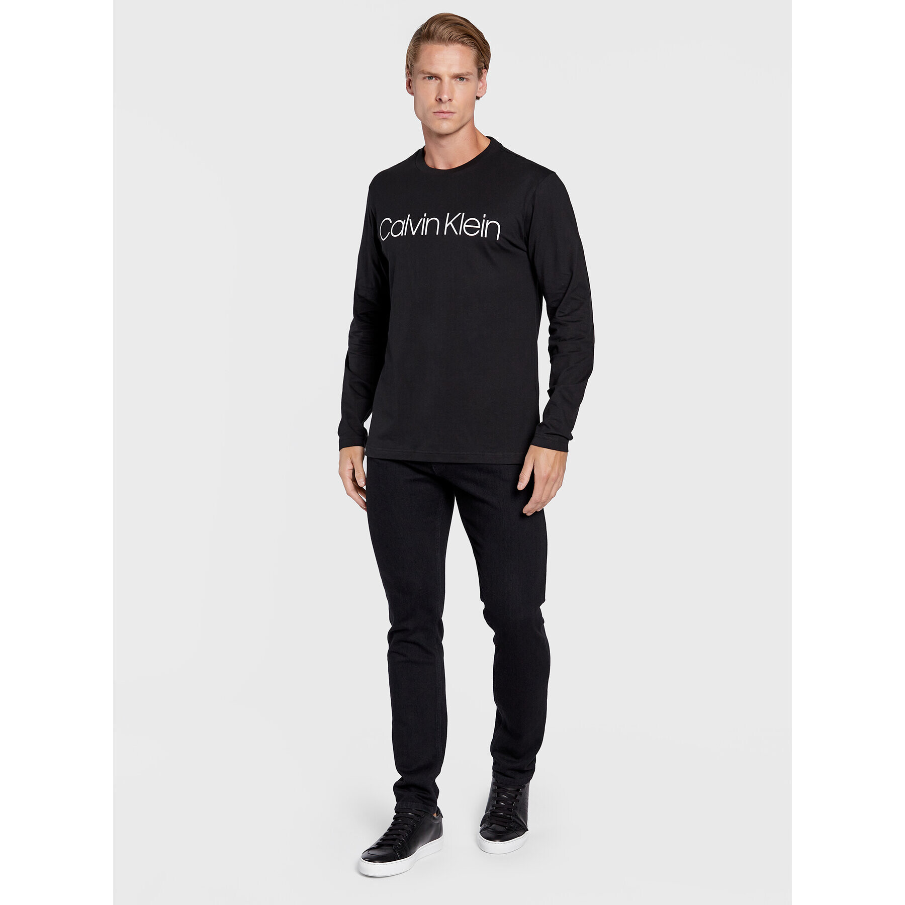 Calvin Klein Longsleeve K10K104690 Negru Regular Fit - Pled.ro