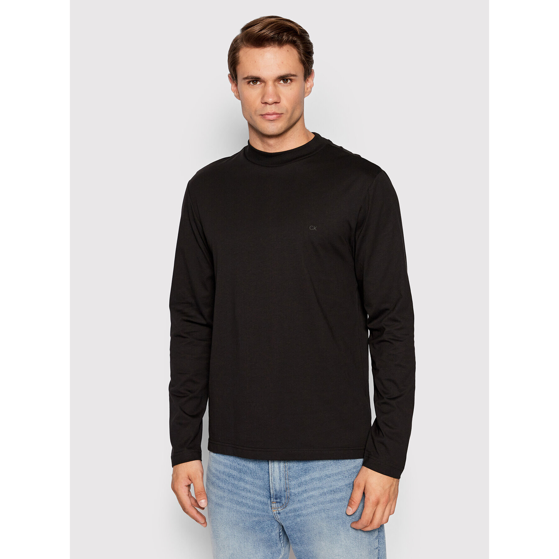 Calvin Klein Longsleeve K10K109735 Negru Regular Fit - Pled.ro