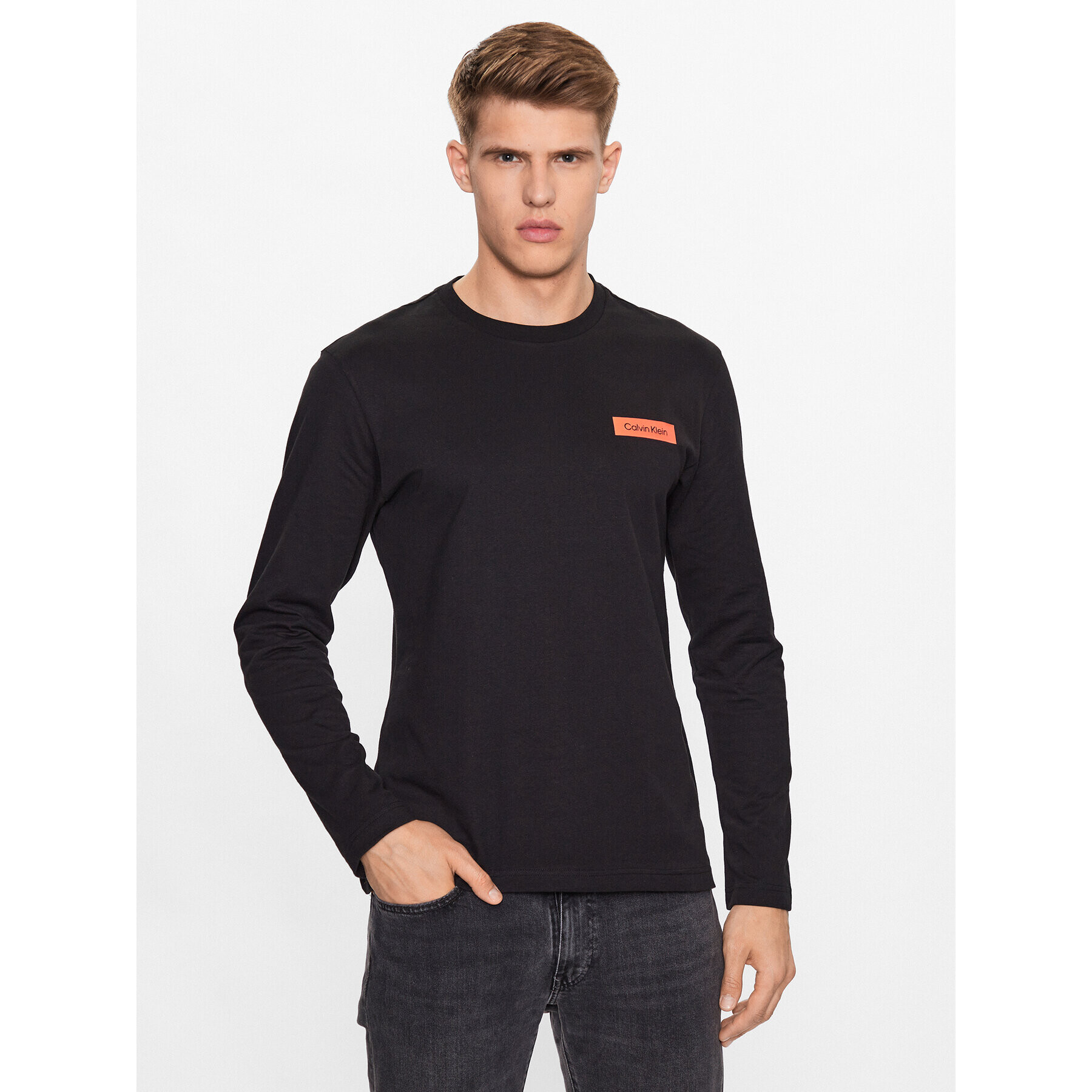 Calvin Klein Longsleeve K10K112157 Negru Regular Fit - Pled.ro