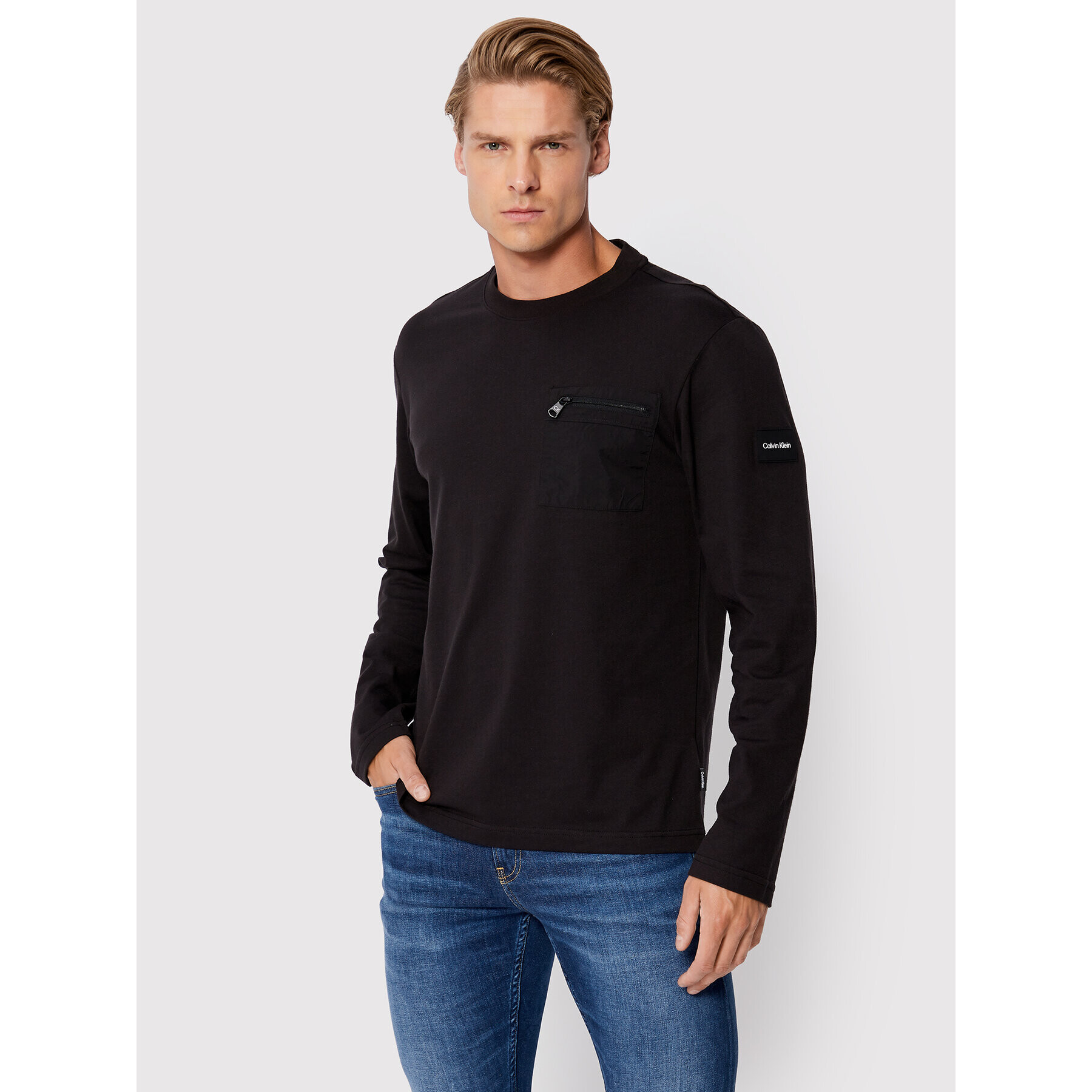 Calvin Klein Longsleeve Tech Repreve K10K109080 Negru Regular Fit - Pled.ro