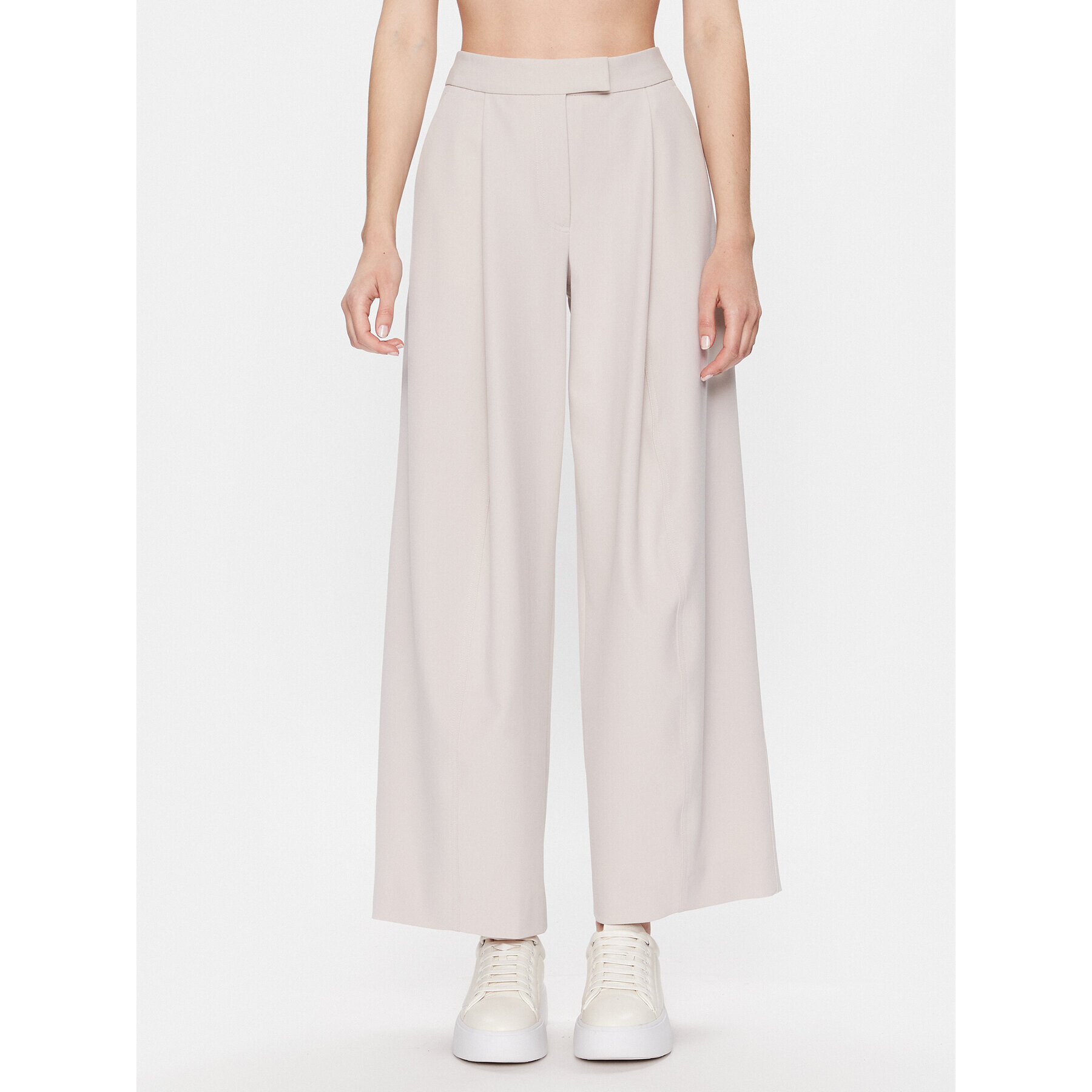 Calvin Klein Pantaloni din material K20K205861 Bej Relaxed Fit - Pled.ro