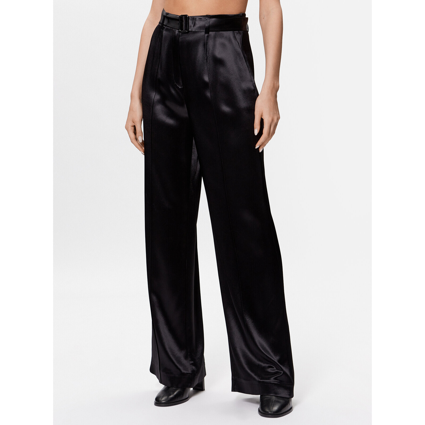 Calvin Klein Pantaloni din material Naia K20K204960 Negru Regular Fit - Pled.ro