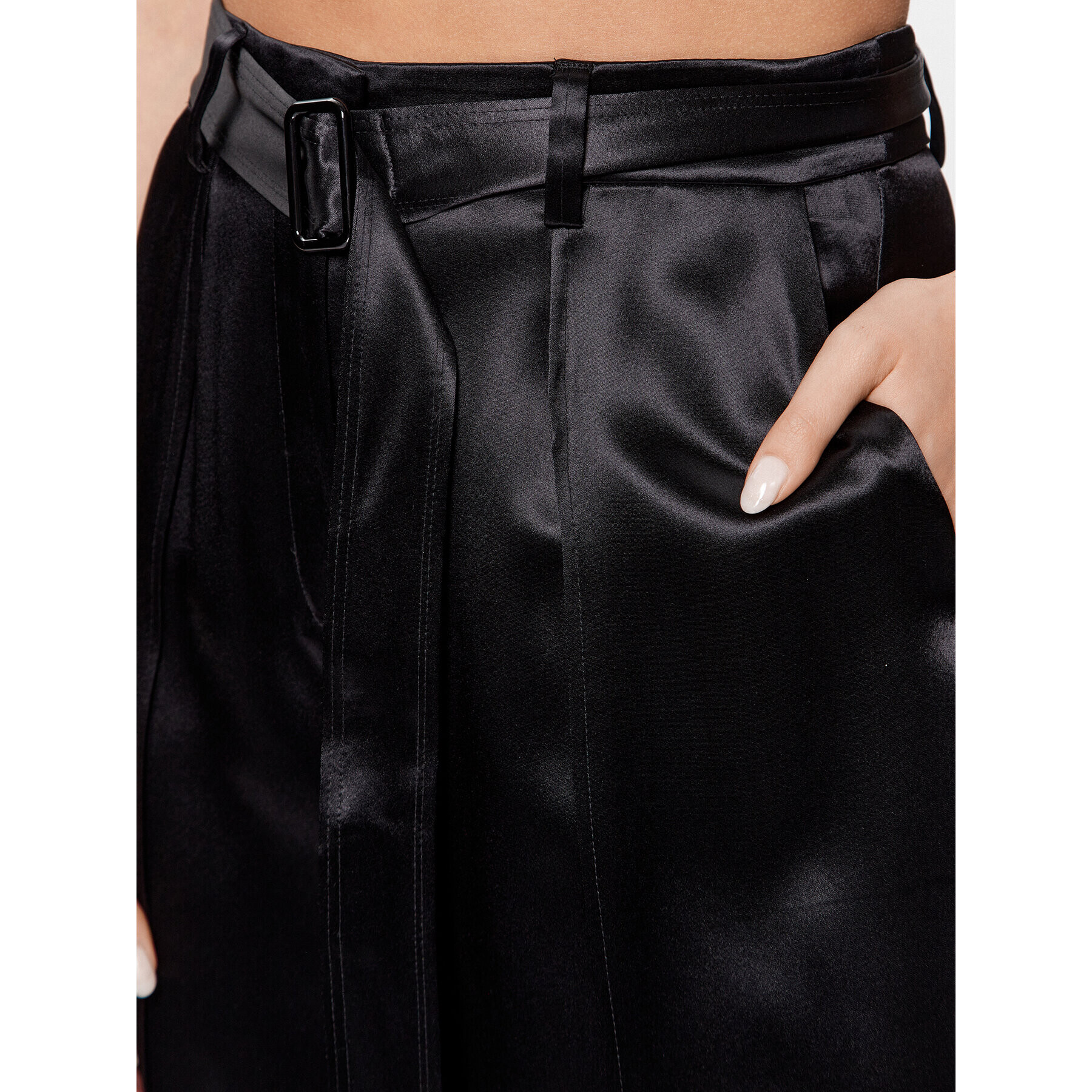 Calvin Klein Pantaloni din material Naia K20K204960 Negru Regular Fit - Pled.ro