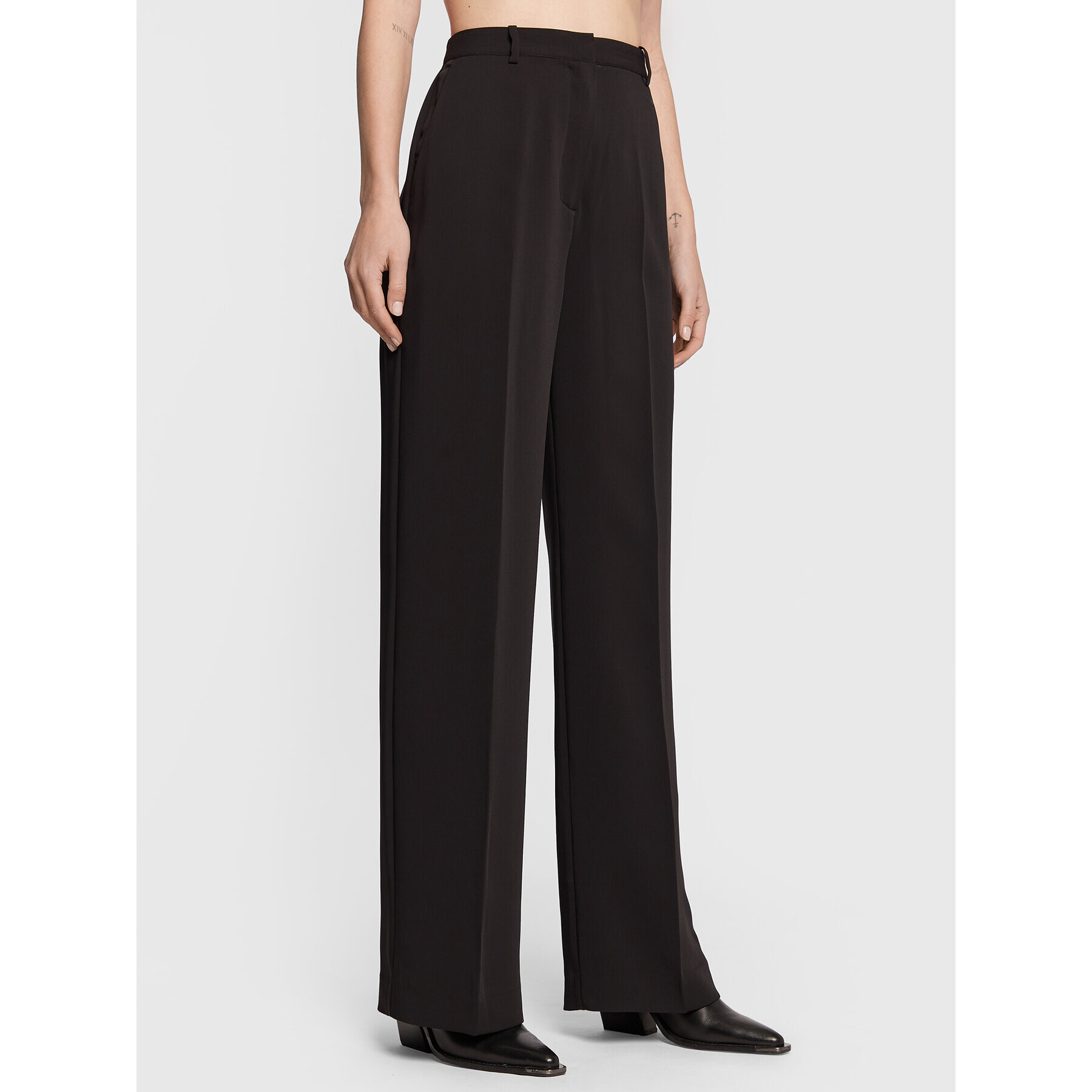 Calvin Klein Pantaloni din material Travel Crepe K20K204408 Negru Relaxed Fit - Pled.ro