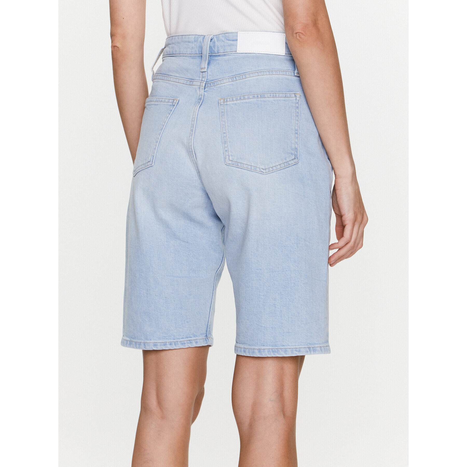 Calvin Klein Pantaloni scurți de blugi K20K205169 Albastru Regular Fit - Pled.ro