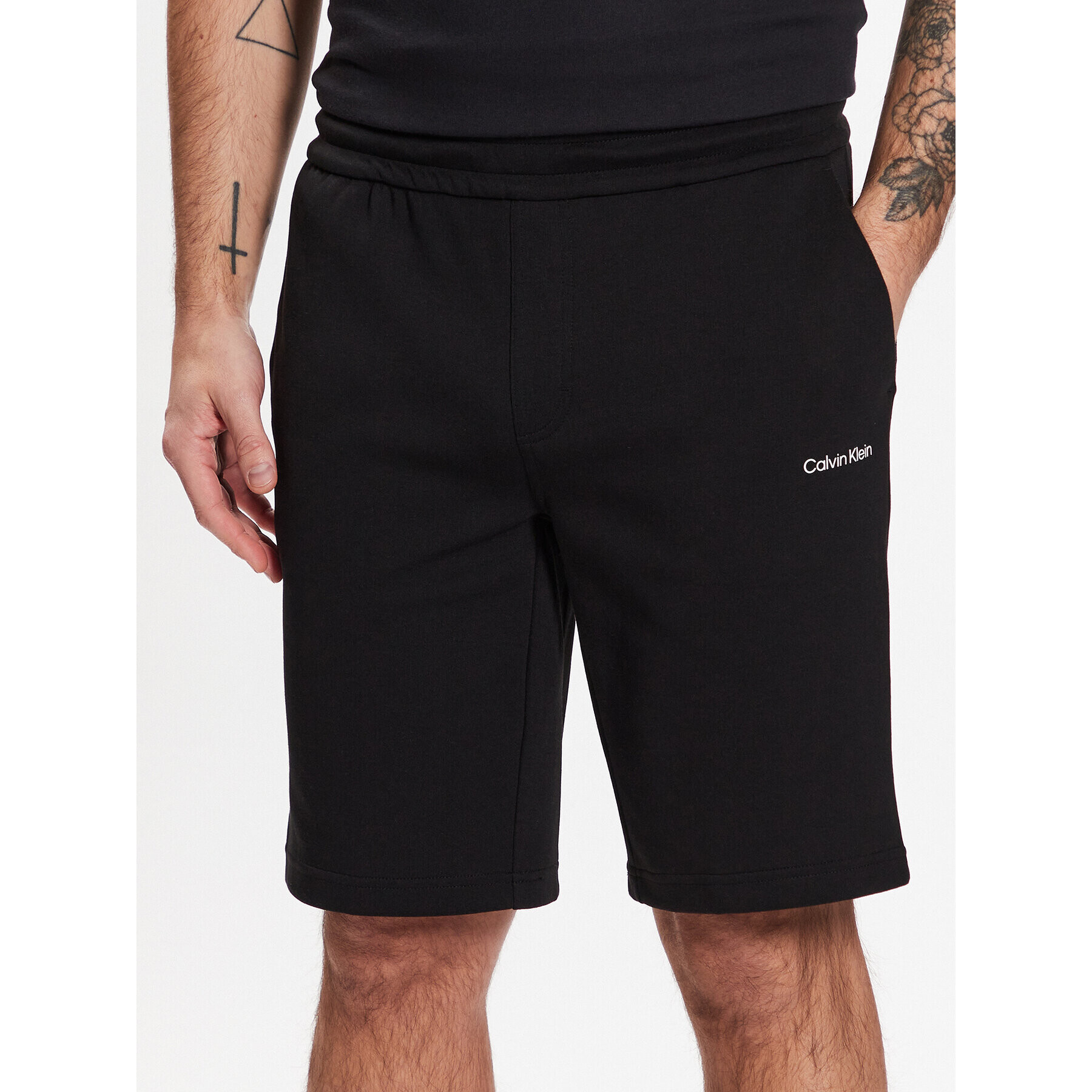 Calvin Klein Pantaloni scurți sport Micro Logo K10K111208 Negru Regular Fit - Pled.ro