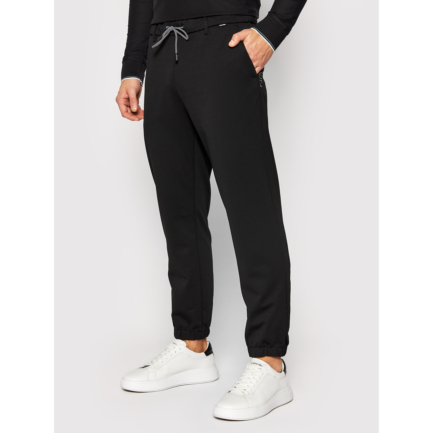 Calvin Klein Pantaloni trening Comfort K10K107498 Negru Regular Fit - Pled.ro