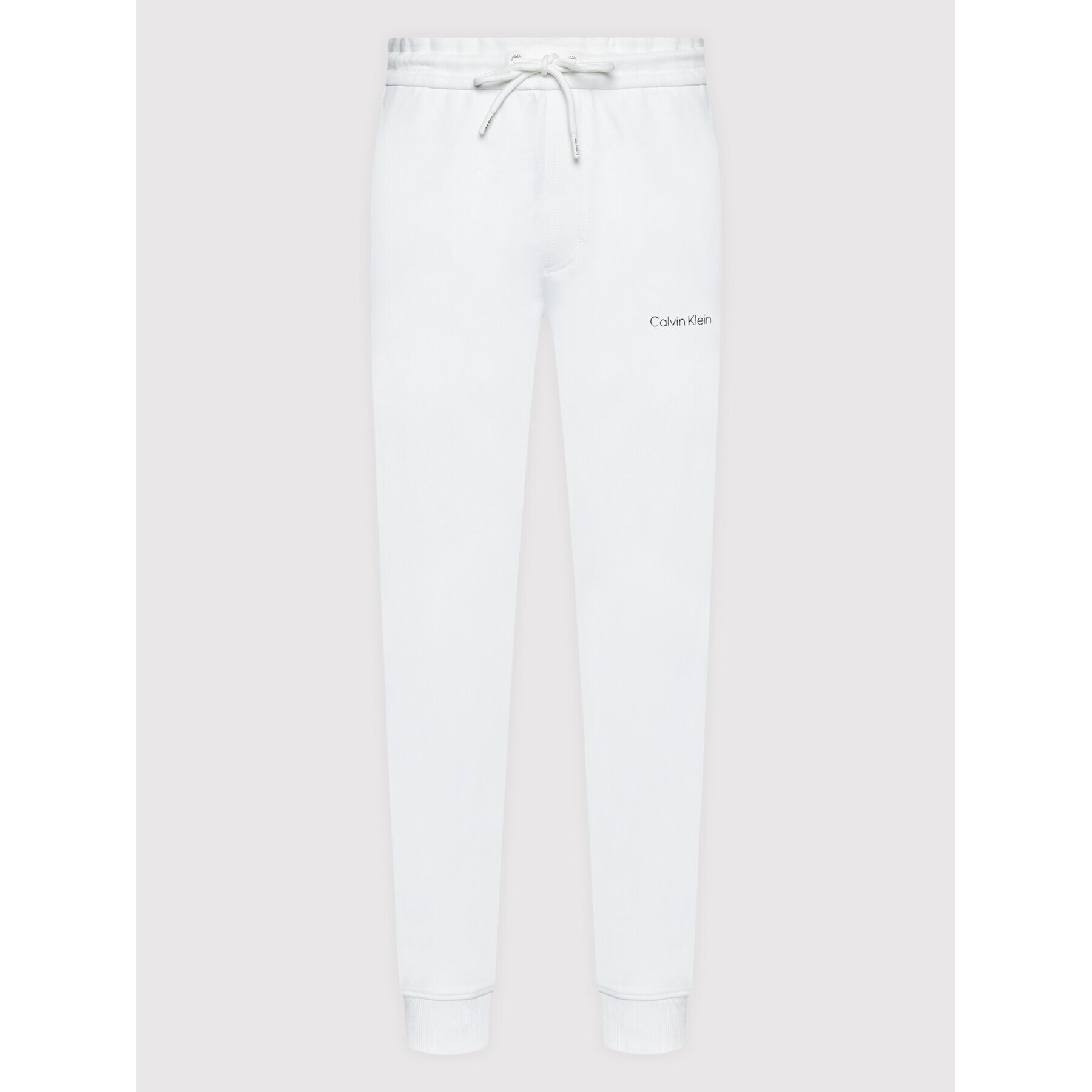 Calvin Klein Pantaloni trening Interlock K10K108941 Alb Regular Fit - Pled.ro