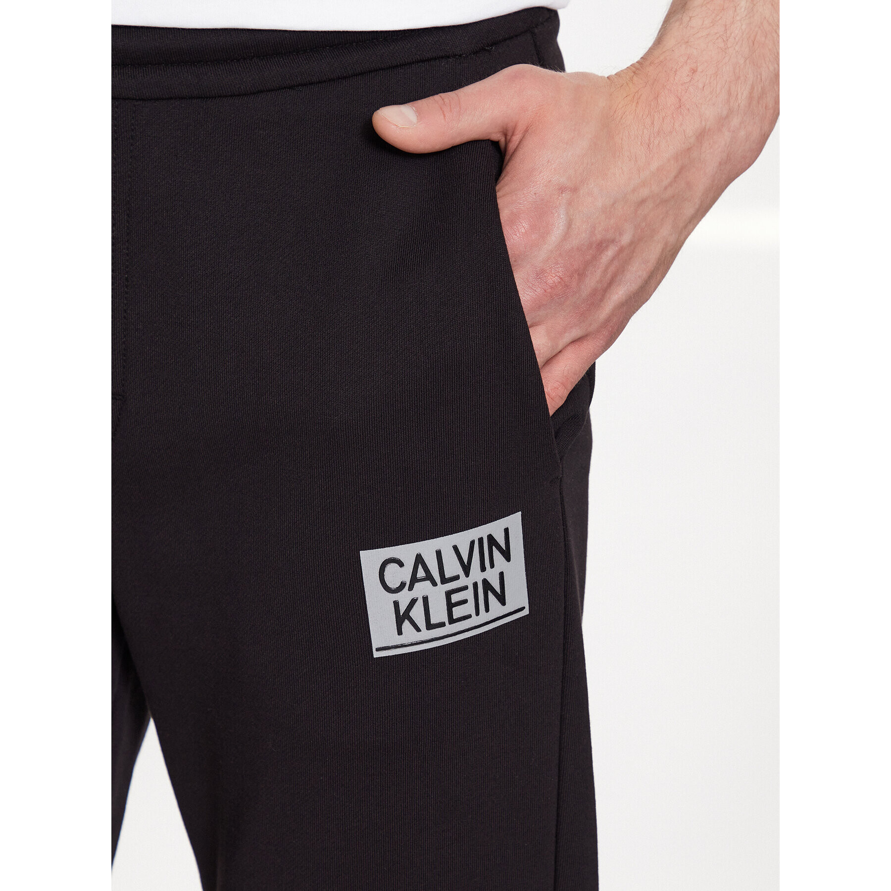 Calvin Klein Pantaloni trening K10K111875 Negru Regular Fit - Pled.ro