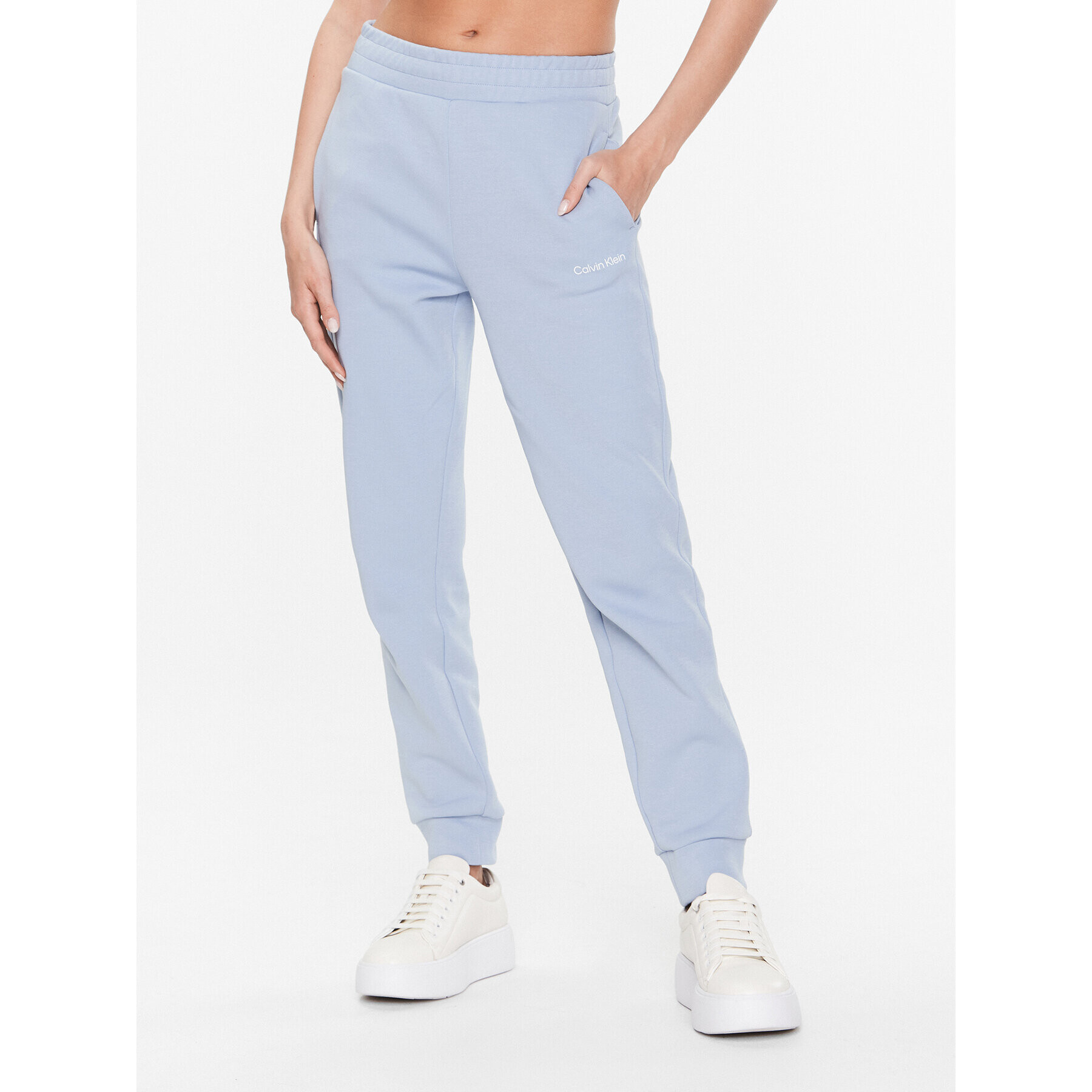 Calvin Klein Pantaloni trening Micro Logo Essential K20K204424 Albastru Regular Fit - Pled.ro