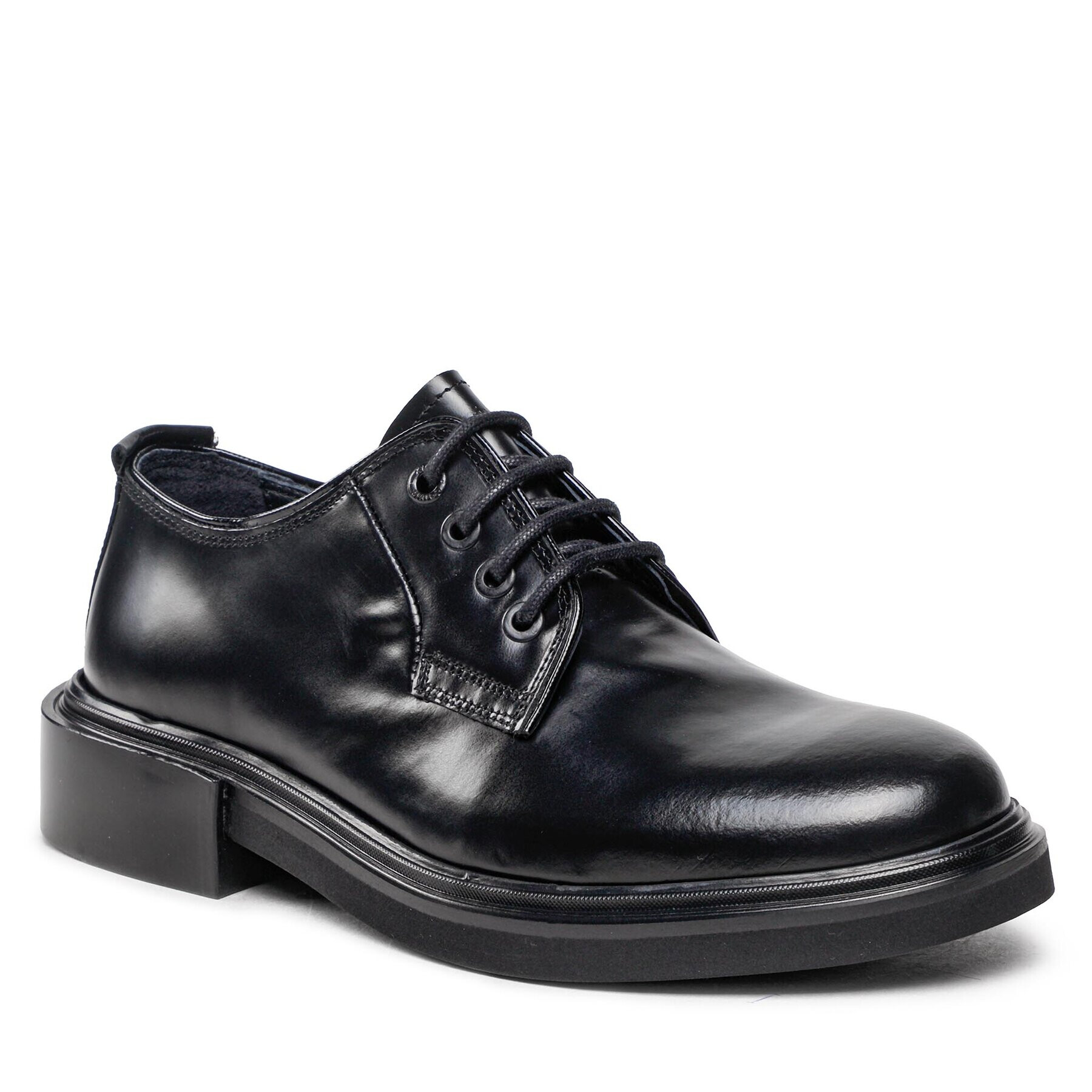 Calvin Klein Pantofi Postman Derby HM0HM01244 Negru - Pled.ro