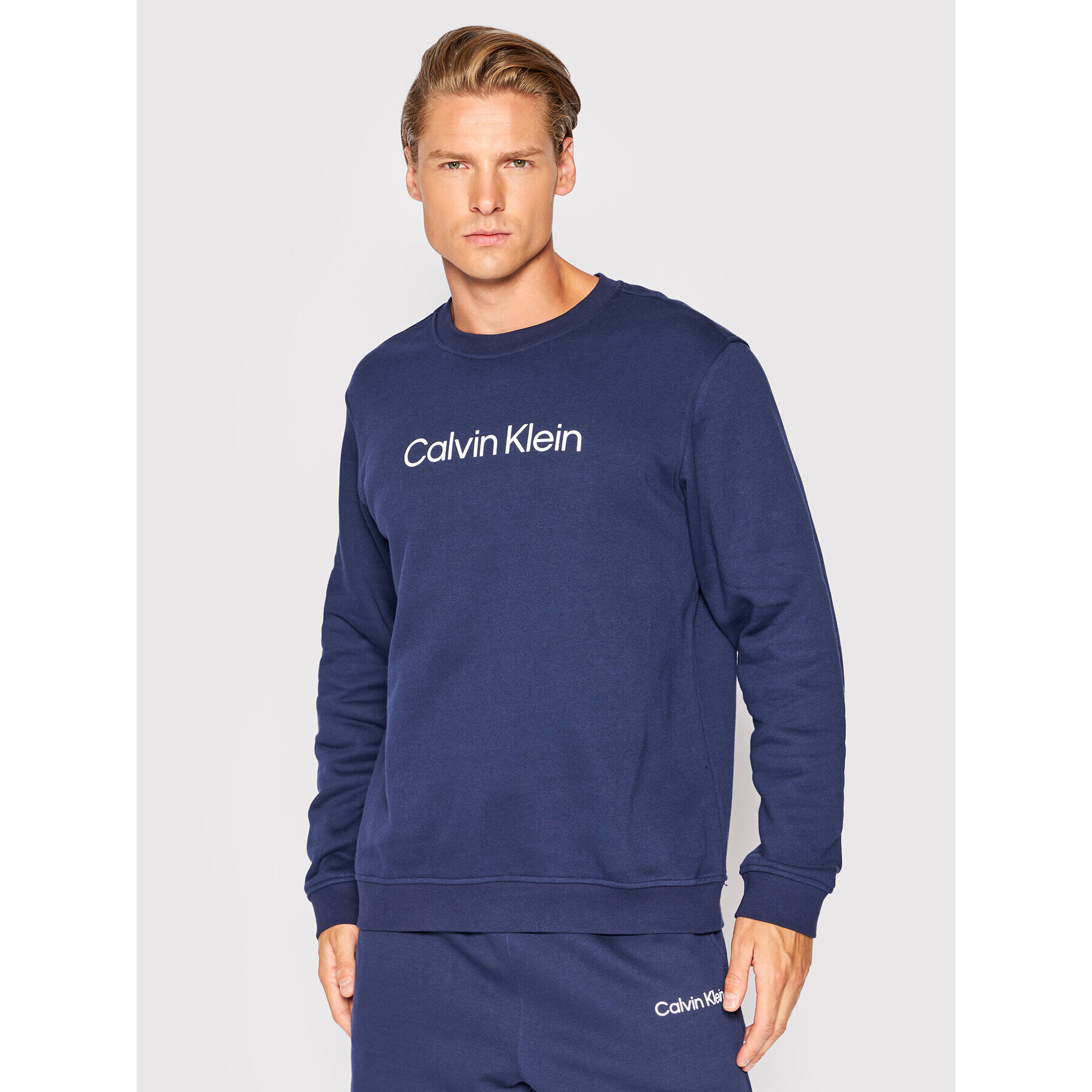 Calvin Klein Performance Bluză 00GMS2W305 Bleumarin Regular Fit - Pled.ro