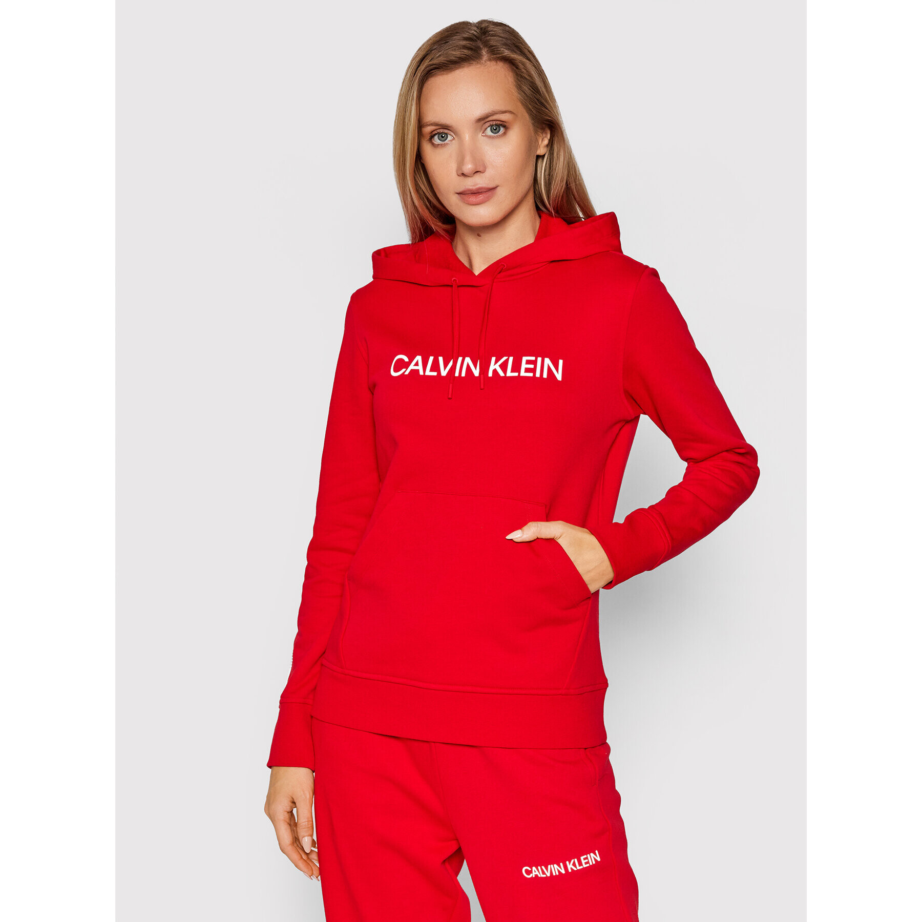 Calvin Klein Performance Bluză 00GWF1W311 Roșu Regular Fit - Pled.ro