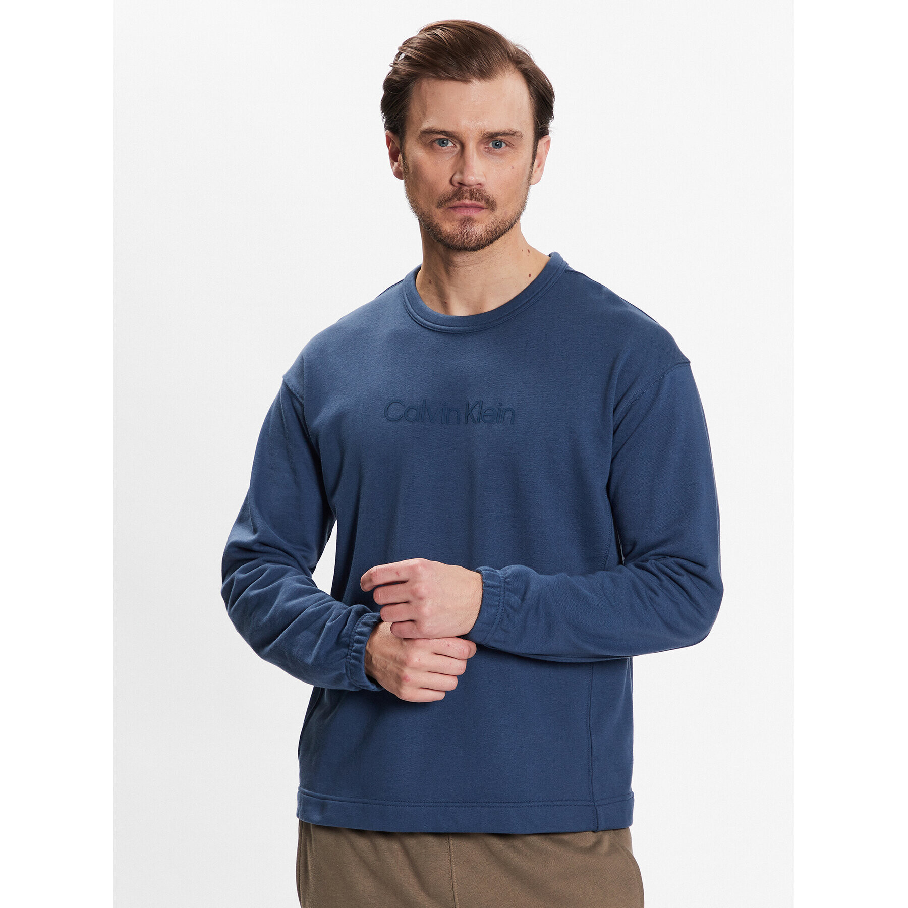 Calvin Klein Performance Bluză Pullover 00GMS3W302 Albastru Regular Fit - Pled.ro