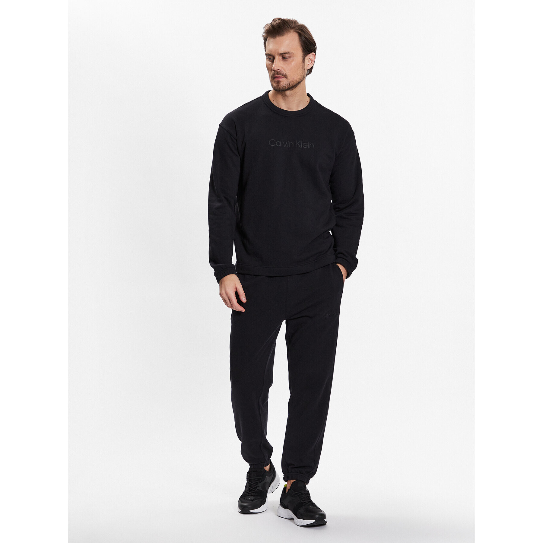 Calvin Klein Performance Bluză Pullover 00GMS3W302 Negru Regular Fit - Pled.ro