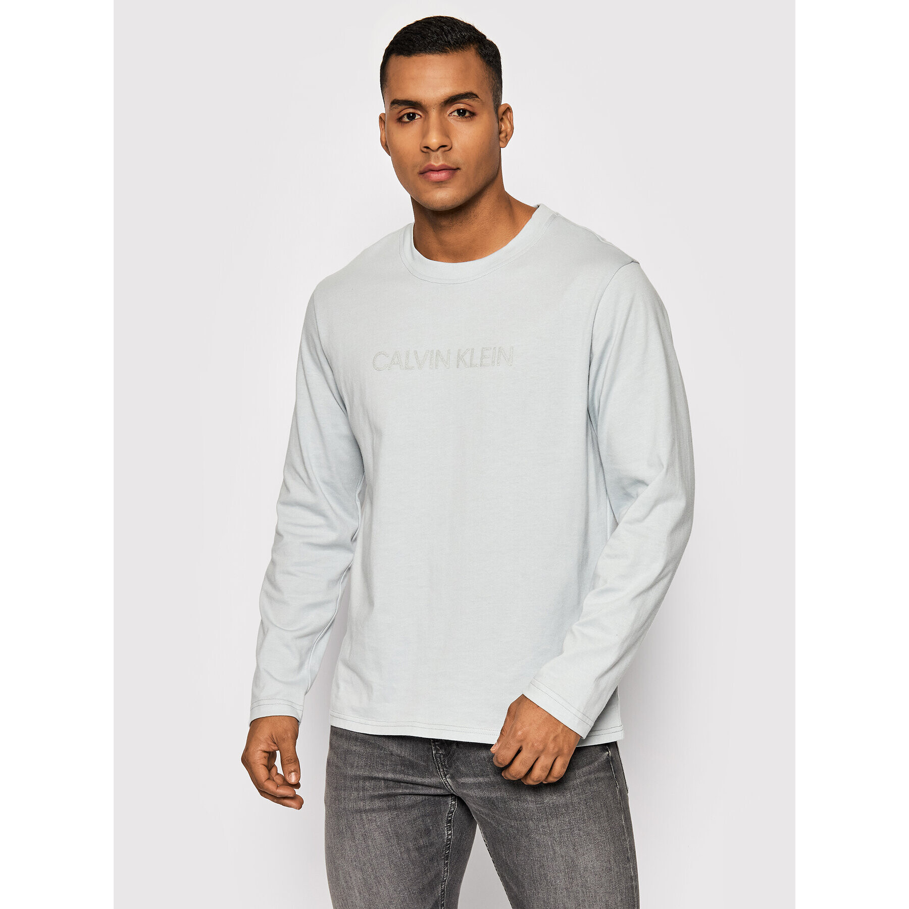 Calvin Klein Performance Longsleeve Pw 00GMF1K200 Gri Regular Fit - Pled.ro