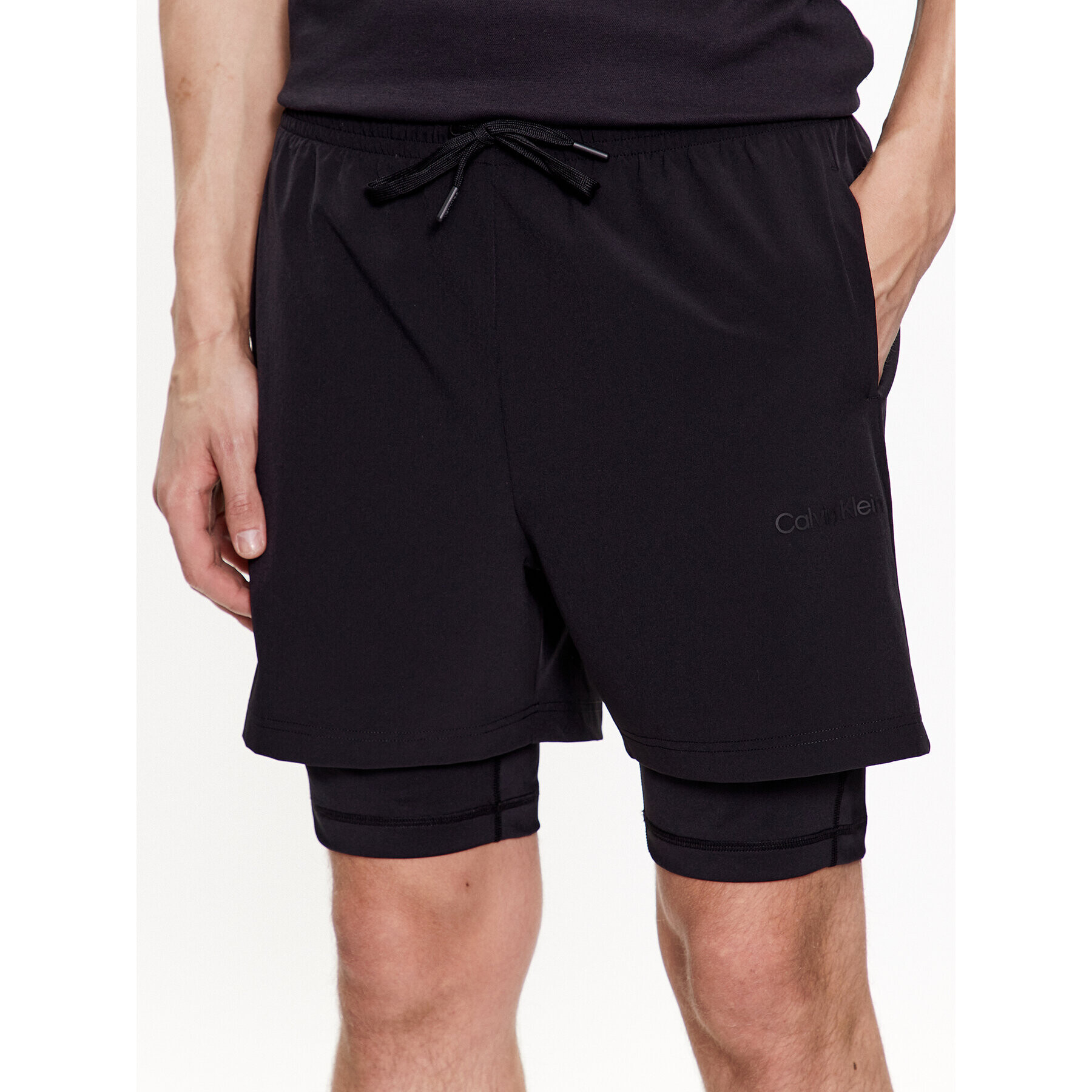 Calvin Klein Performance Pantaloni scurți sport 00GMS3S803 Negru Regular Fit - Pled.ro