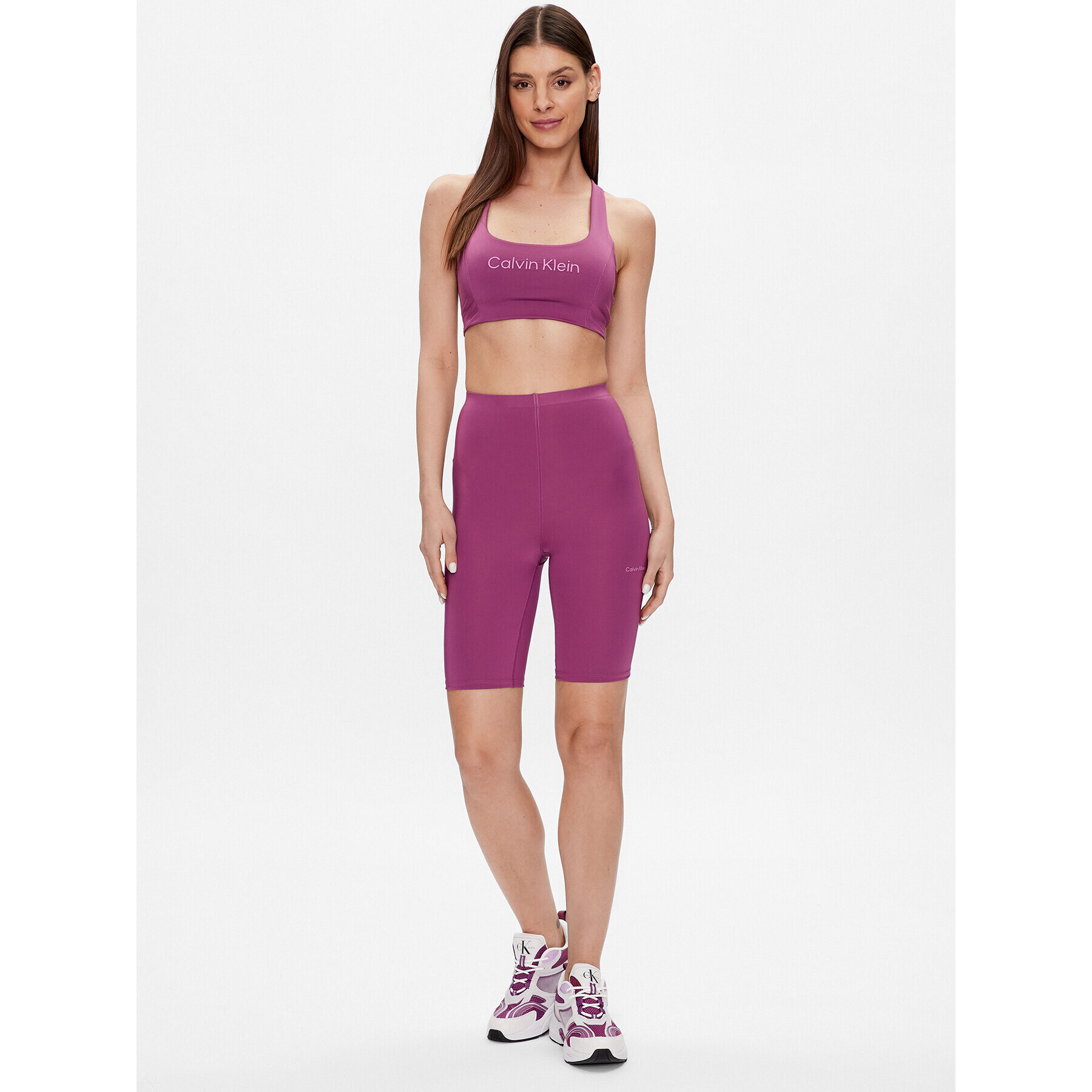 Calvin Klein Performance Pantaloni scurți sport 00GWS3L702 Violet Slim Fit - Pled.ro