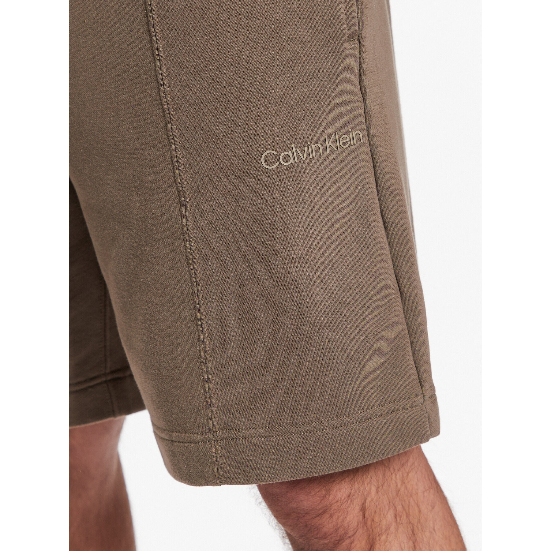 Calvin Klein Performance Pantaloni scurți sport Knit Short 00GMS3S805 Kaki Regular Fit - Pled.ro