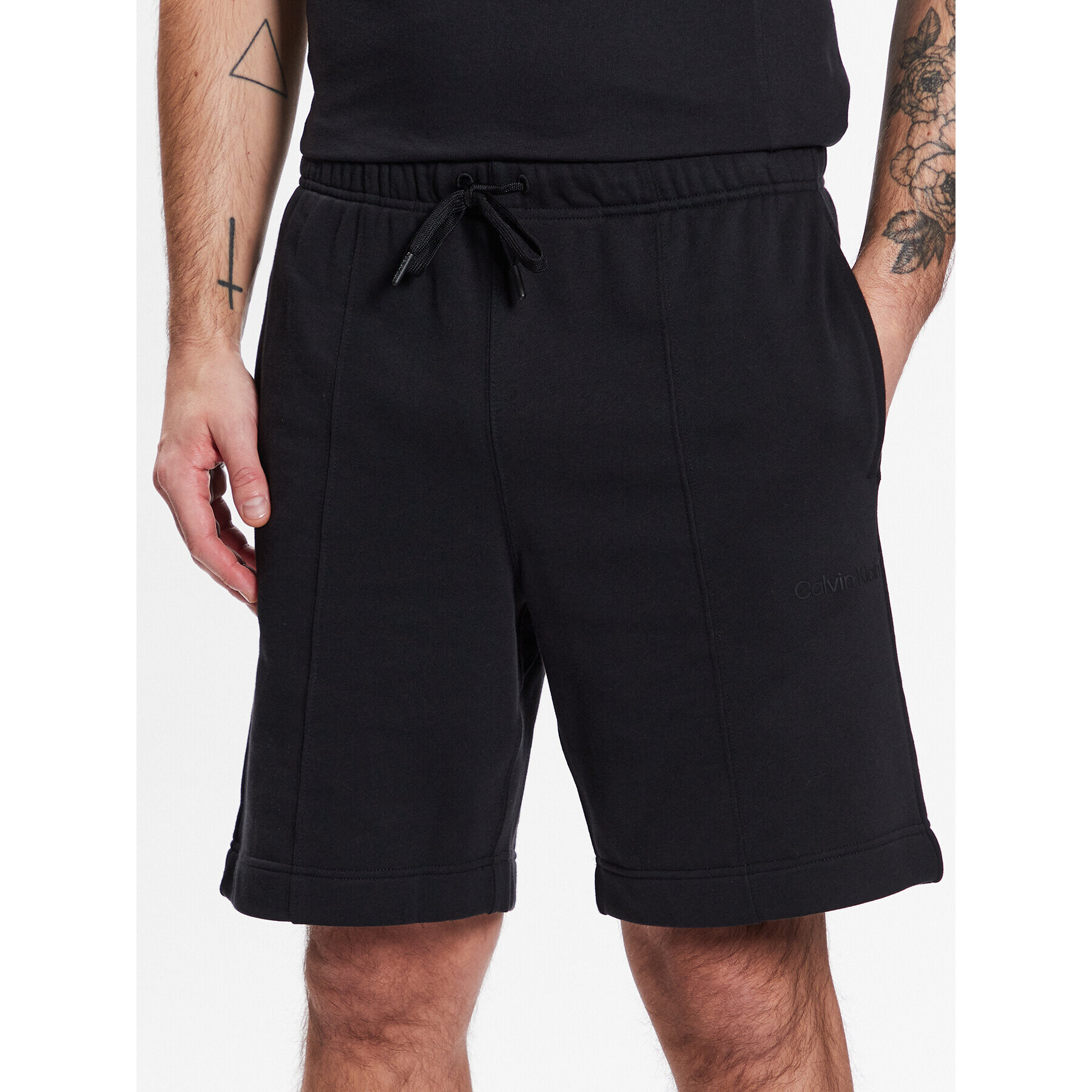 Calvin Klein Performance Pantaloni scurți sport Knit Short 00GMS3S805 Negru Regular Fit - Pled.ro