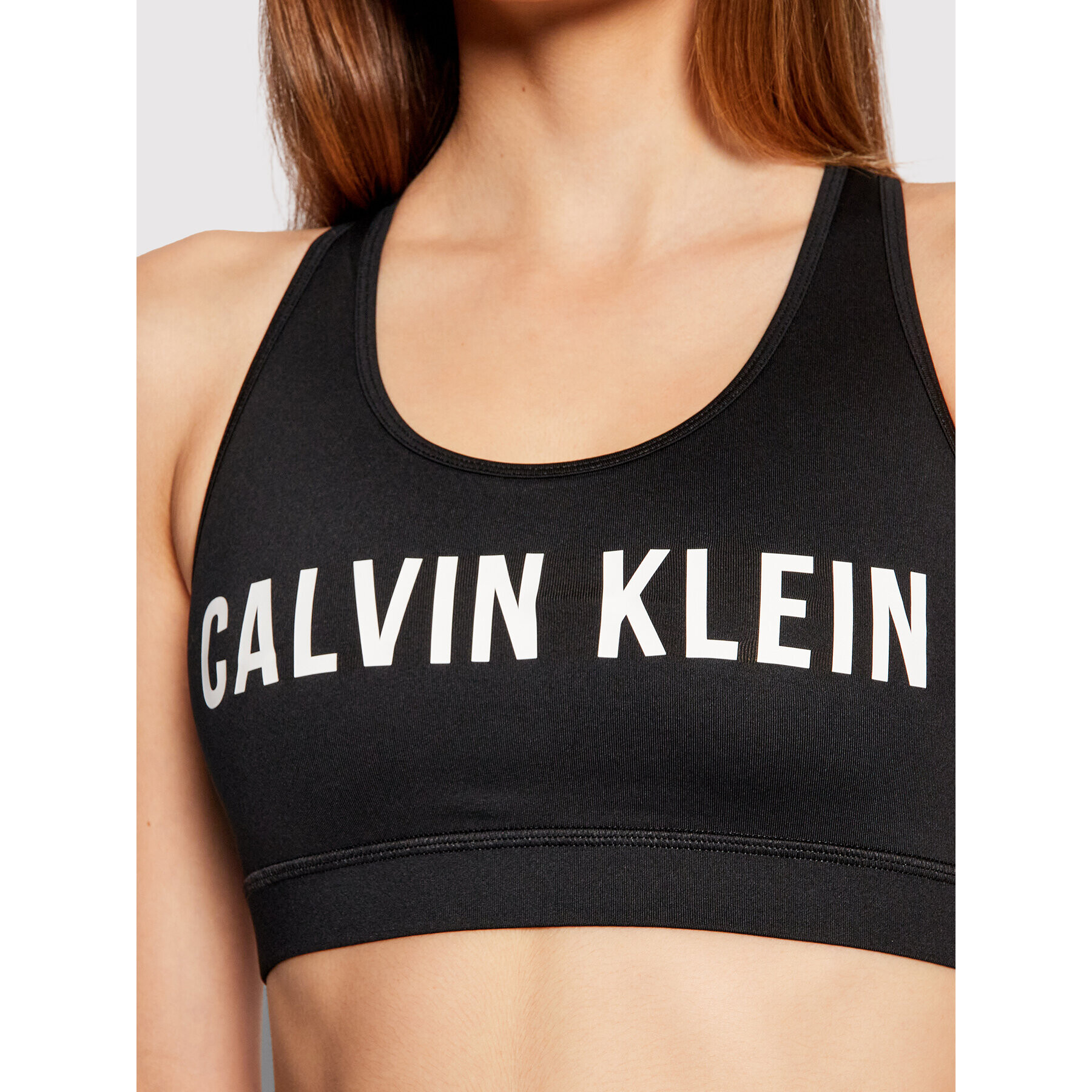 Calvin Klein Performance Sutien sport Medium Support 00GWF0K157 Negru - Pled.ro