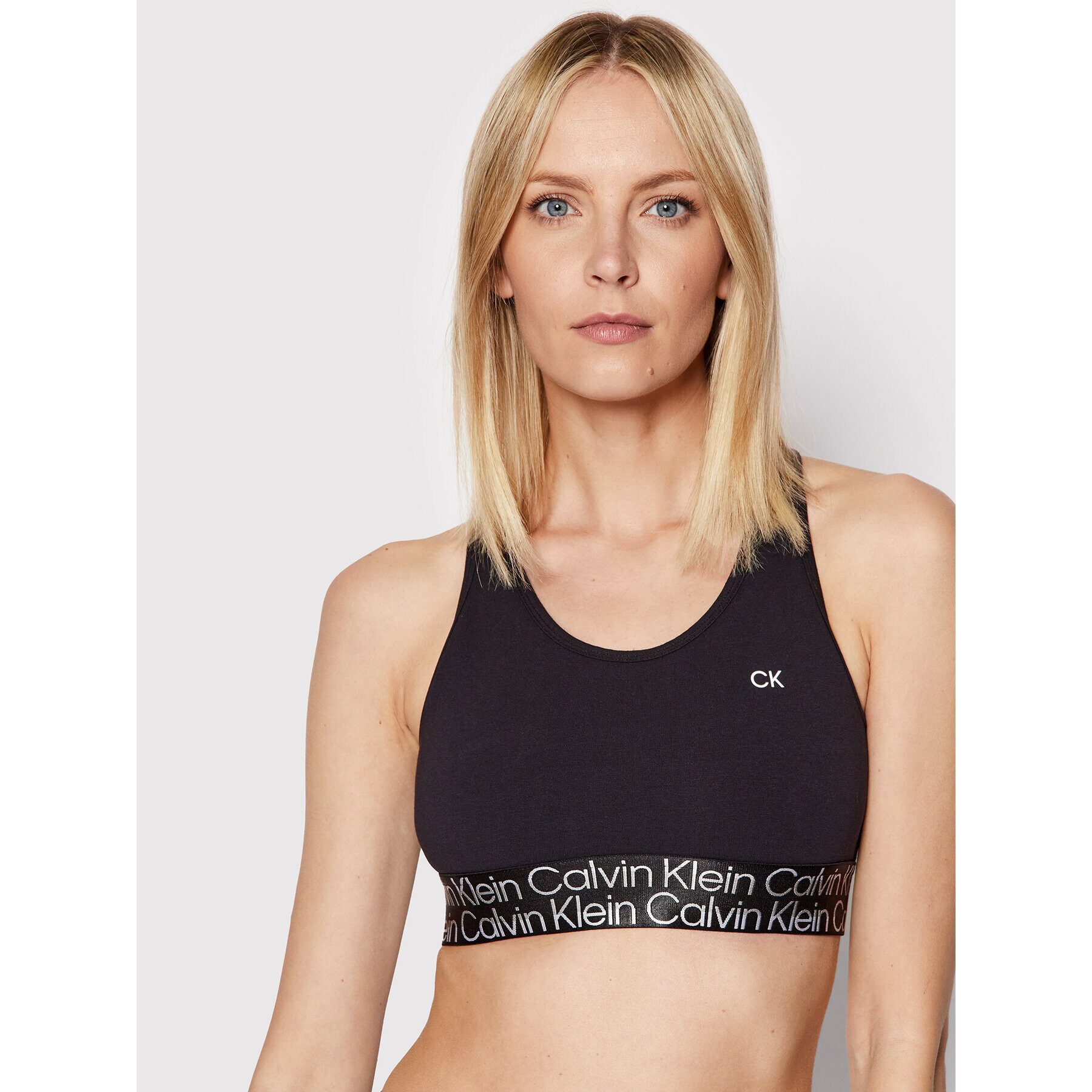 Calvin Klein Performance Sutien top Low Support 00GWS2K134 Negru - Pled.ro