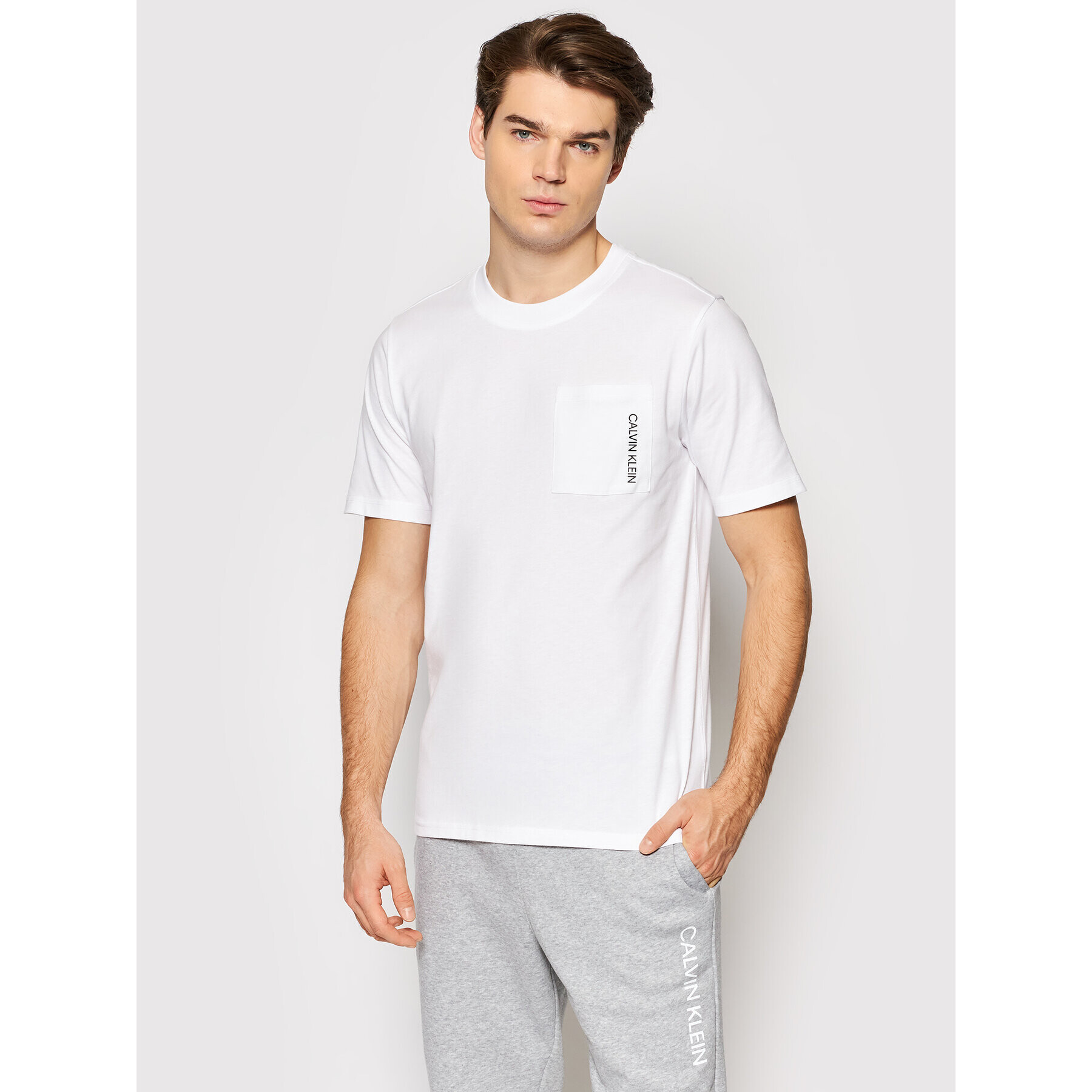 Calvin Klein Performance Tricou 00GMF1K122 Alb Regular Fit - Pled.ro